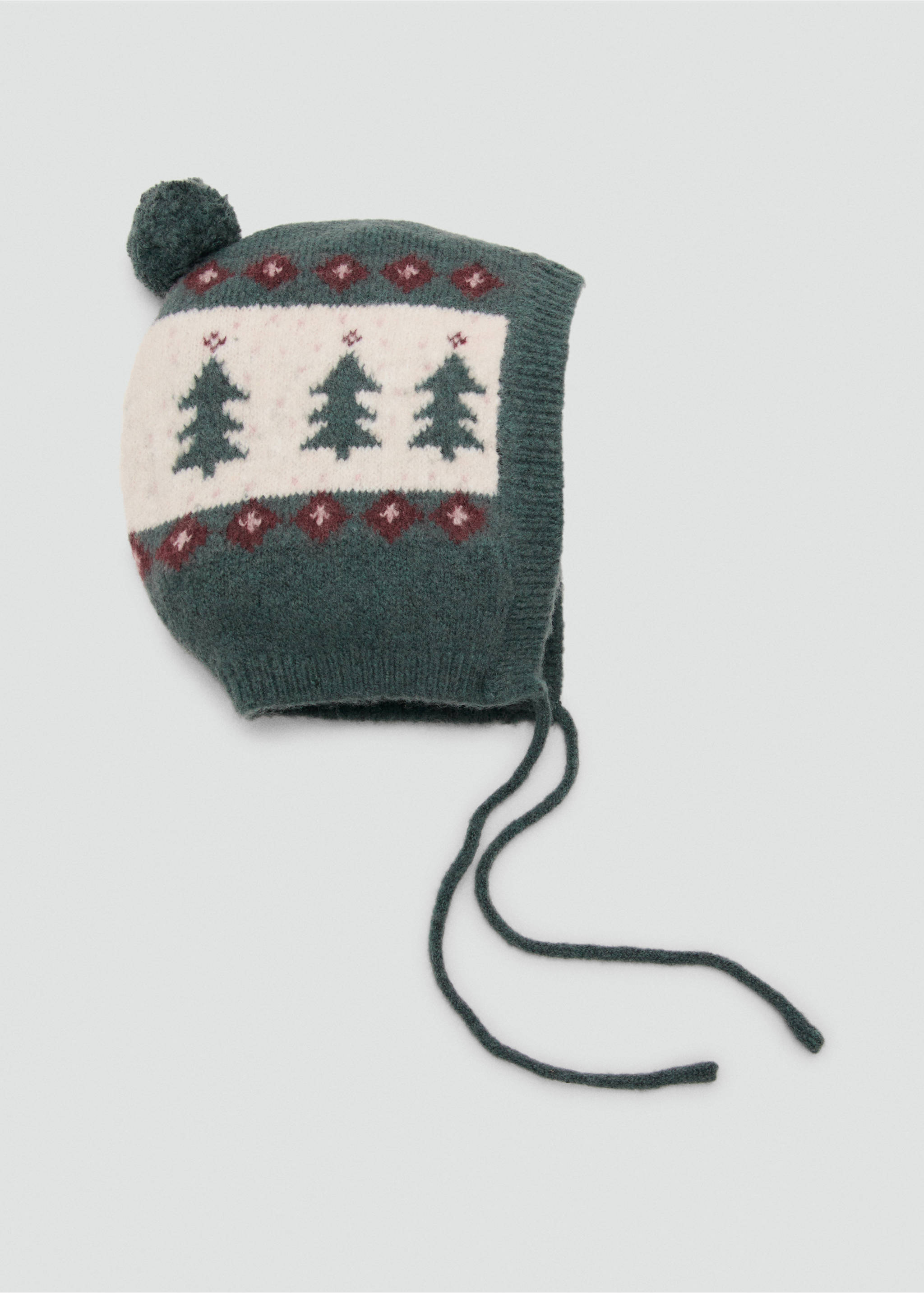 Pletena kapa s pomponom - Artikl bez modela, Bilijarsko zelena. Ref: 17099104-00.