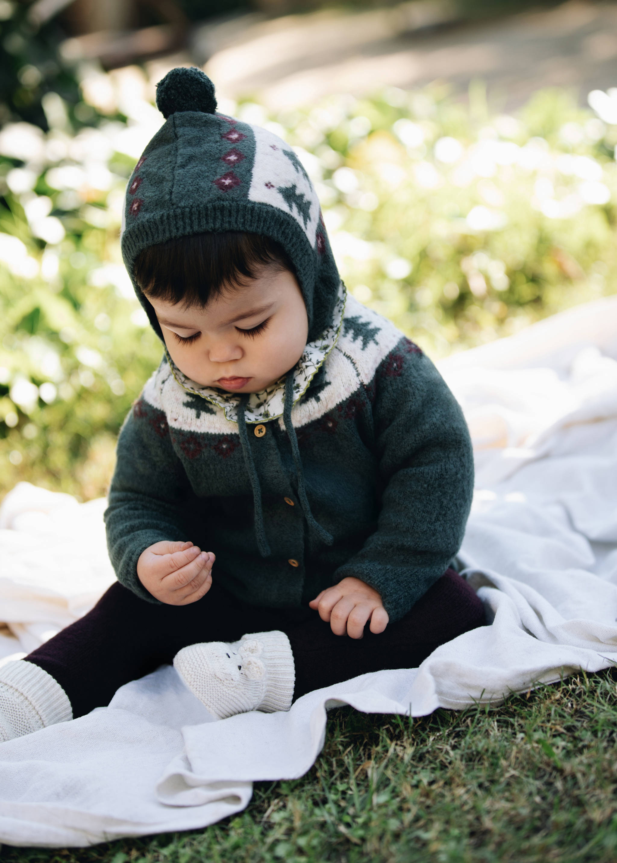 Pletená čepice se střapcem - Detail zboží 6