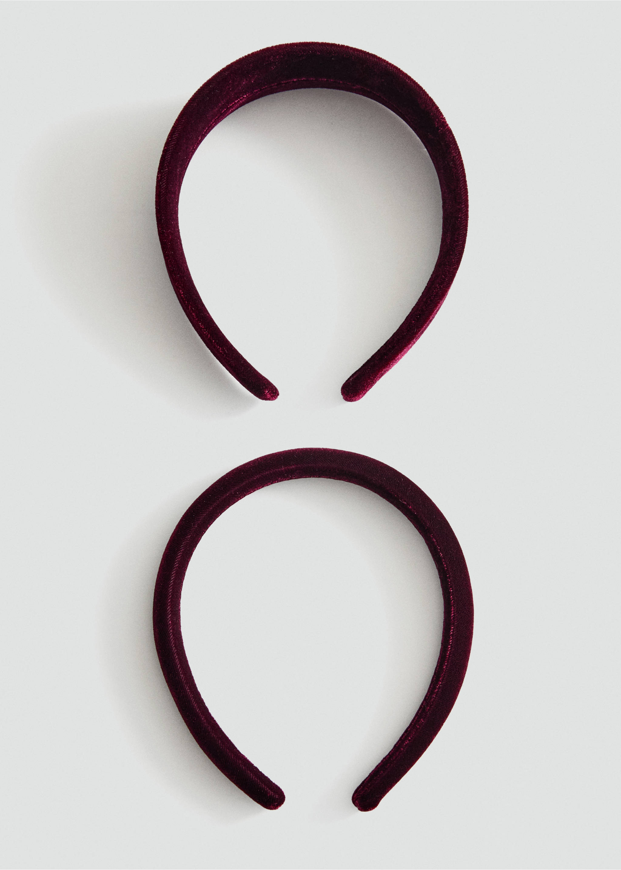 Pack of 2 velvet headbands - Article without model, Burgundy. Ref: 17099110-00.