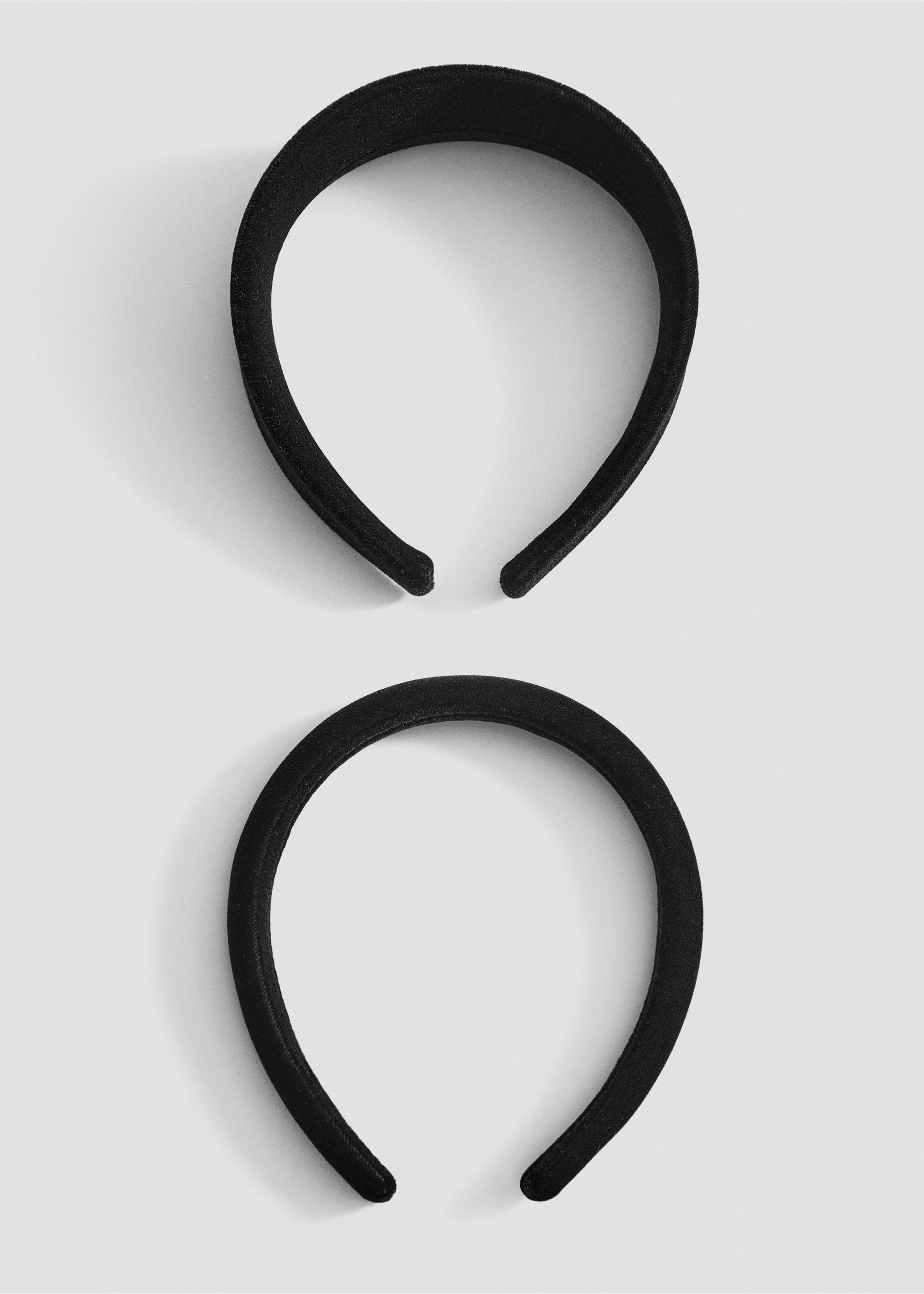 2er-Pack Samt-Diademen - Artikel ohne Model, Schwarz. Ref: 17099110-00.