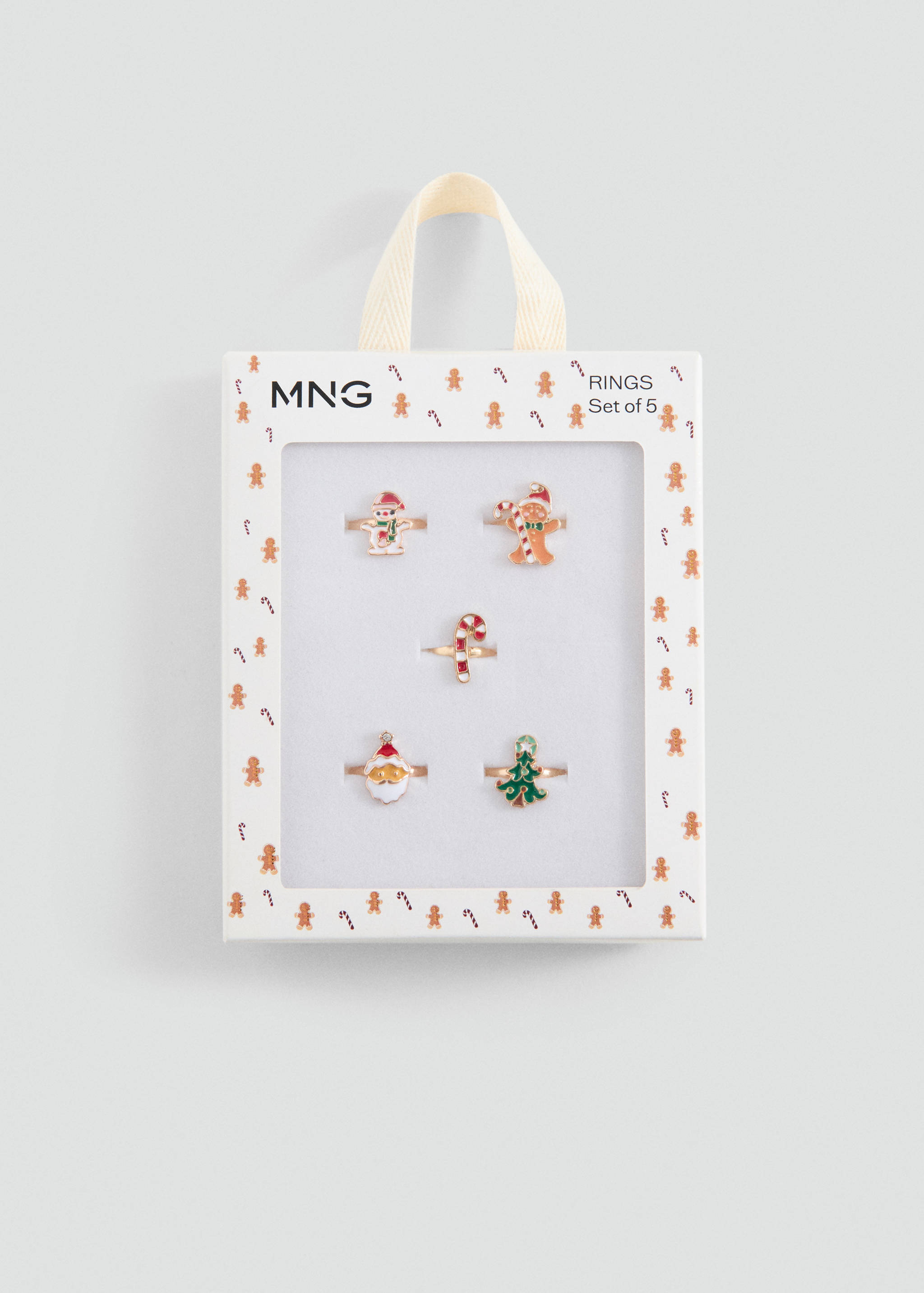 Pack of 5 Christmas rings - Details of the article 1