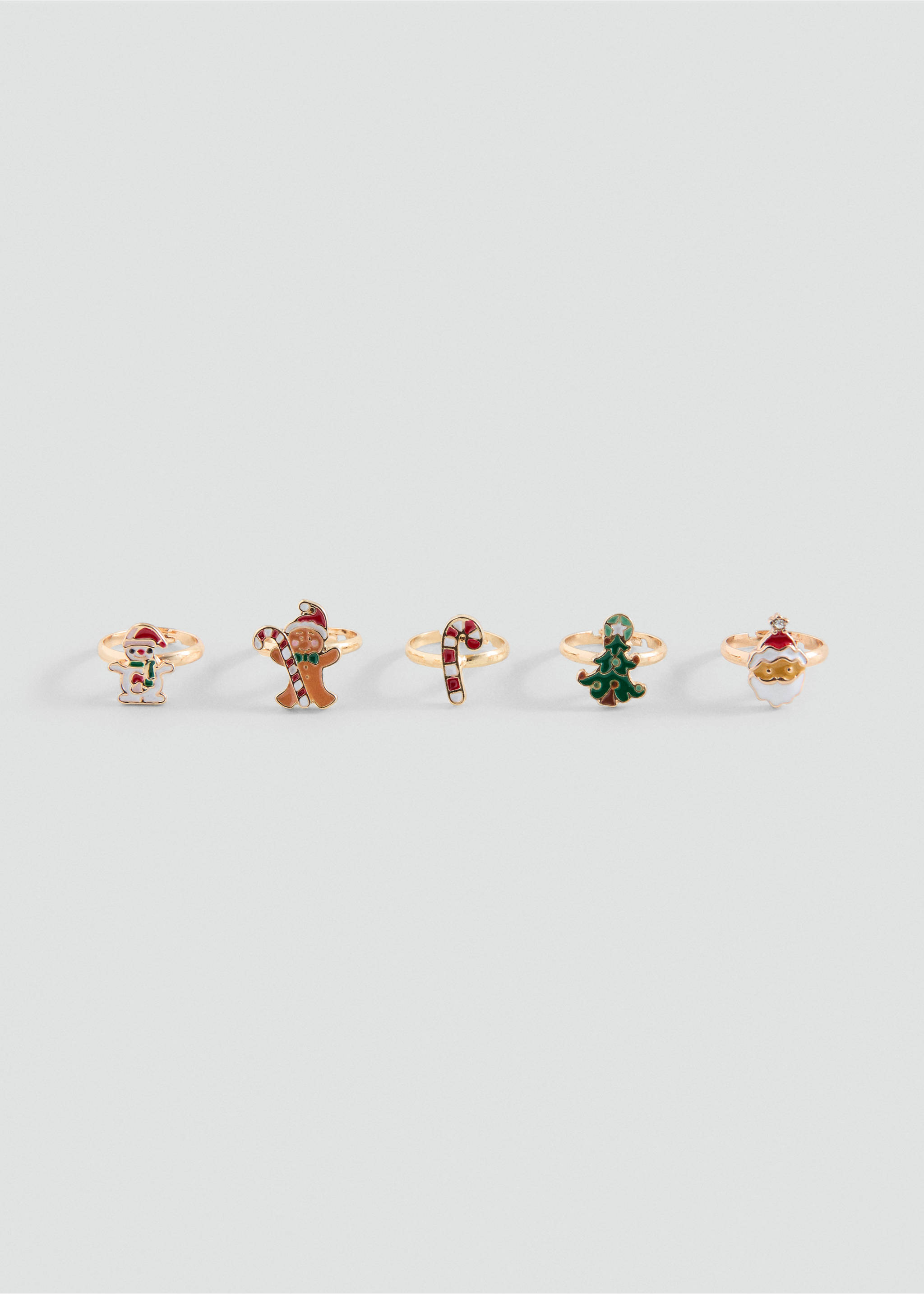 Pack of 5 Christmas rings - Article without model, Gold. Ref: 17099114-00.