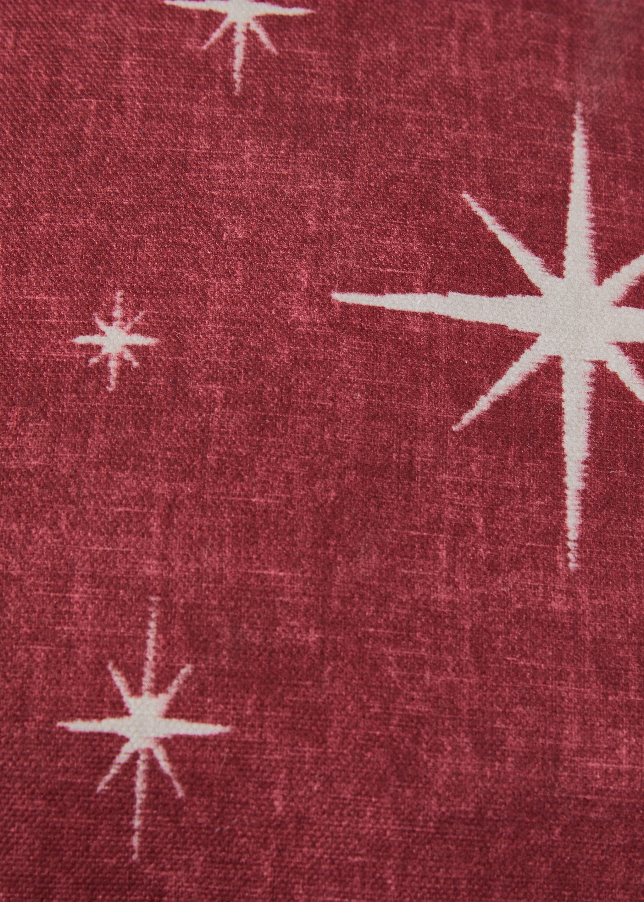Kissenbezug aus Baumwolle mit Sternenmotiv und Paspelierung, 45 x 45 cm - Detail des Artikels 3, Rot. Ref: 17099121-00.