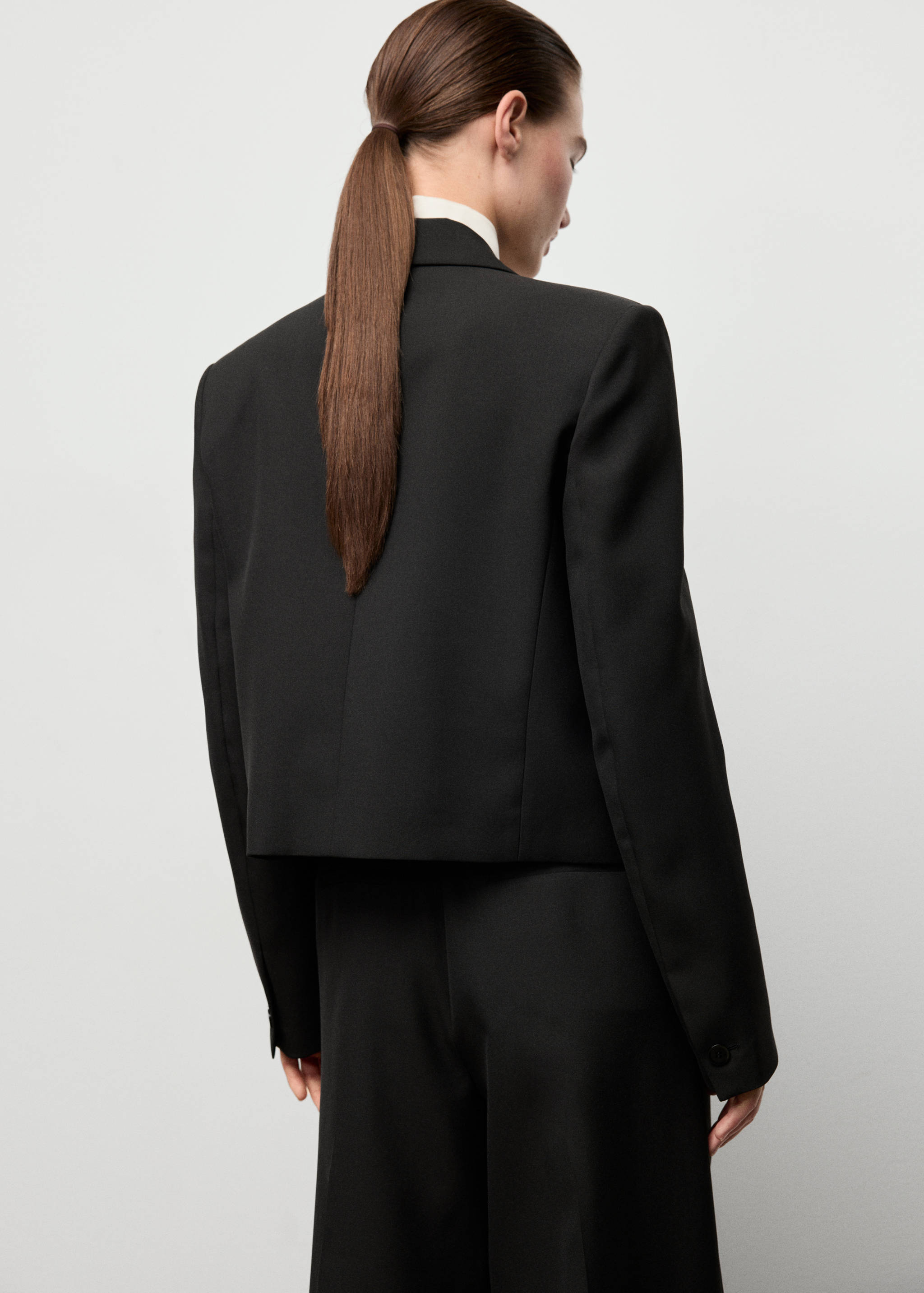 Crop suit blazer - Reverse of the article