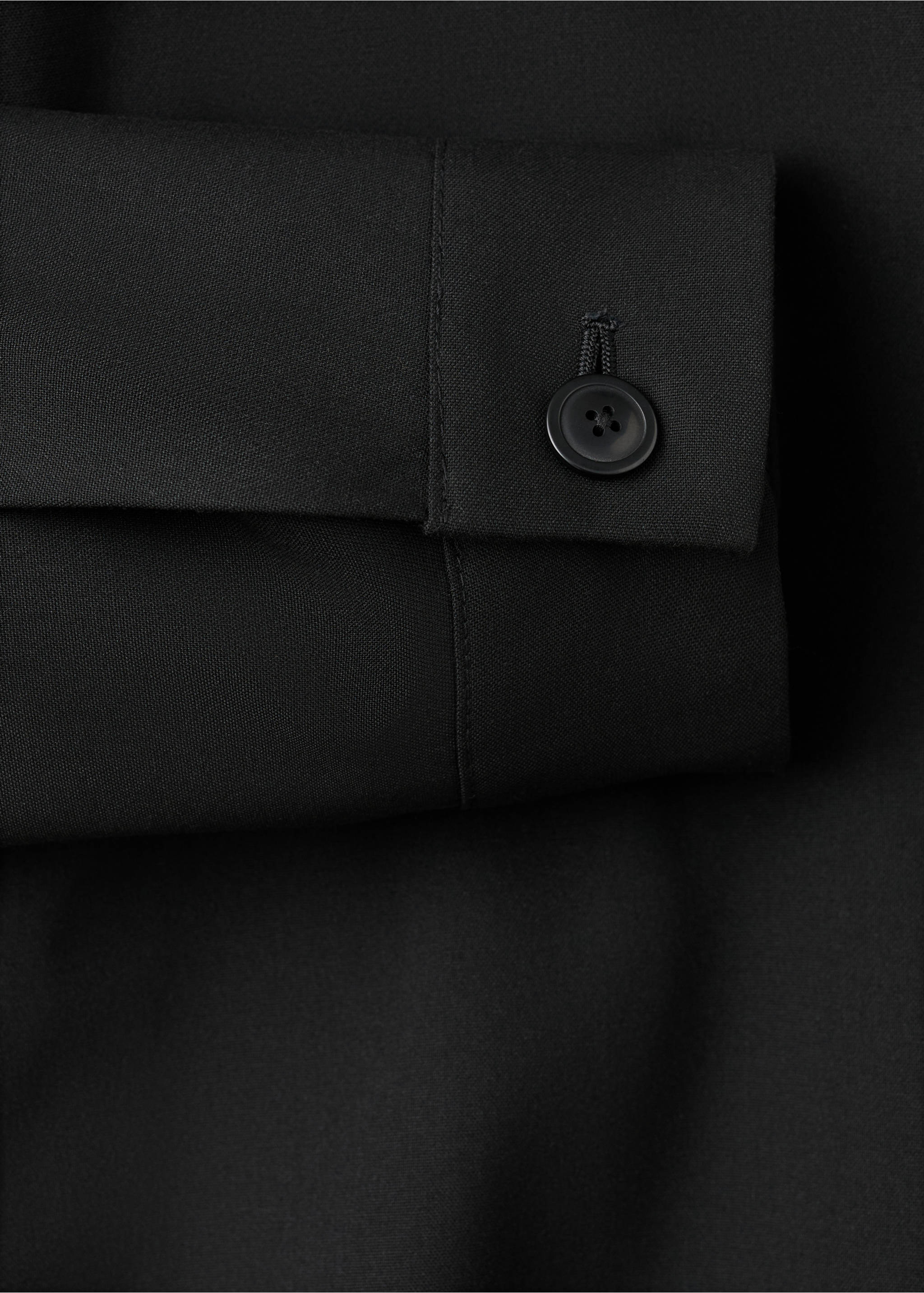 Straight-fit jacket with pockets - Details of the article 0, Black. Ref: 17099604-00.