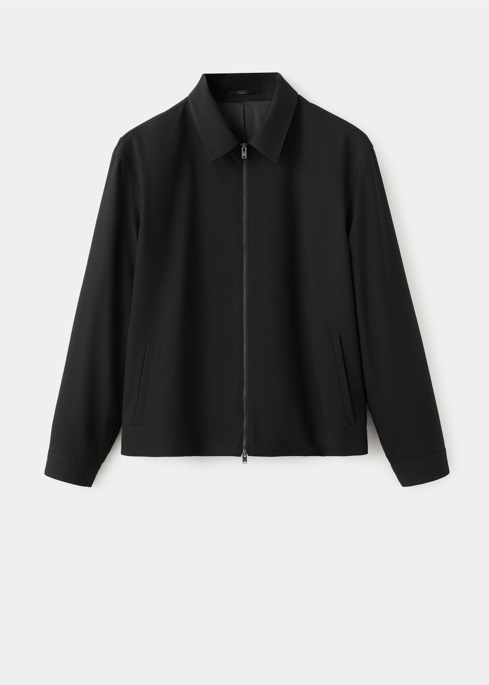 Straight-fit jacket with pockets - Article without model, Black. Ref: 17099604-00.