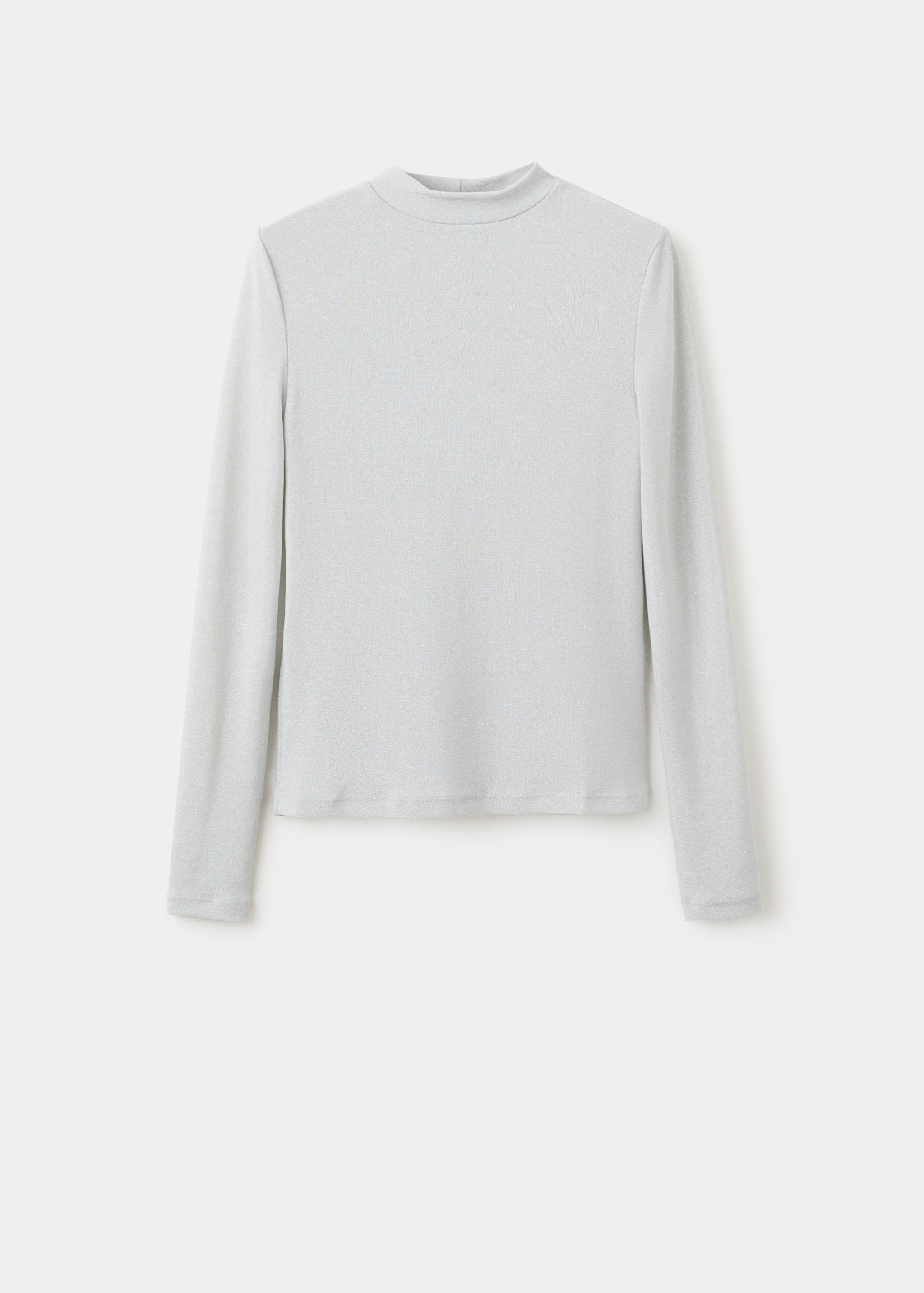 Lurex-T-Shirt mit halbhohem Kragen - Artikel ohne Model