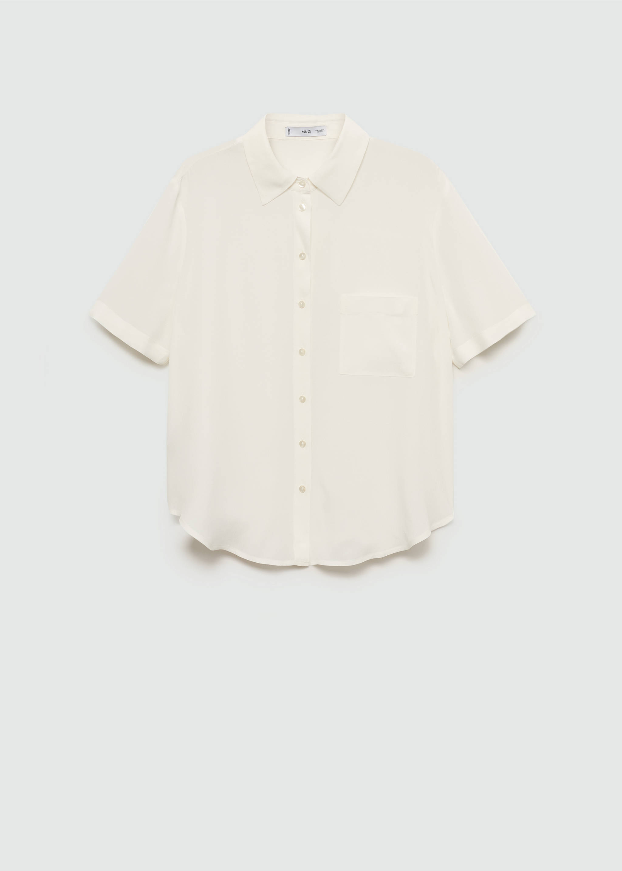 Short sleeve fluid shirt - Article without model, Off White. Ref: 17140346-00.