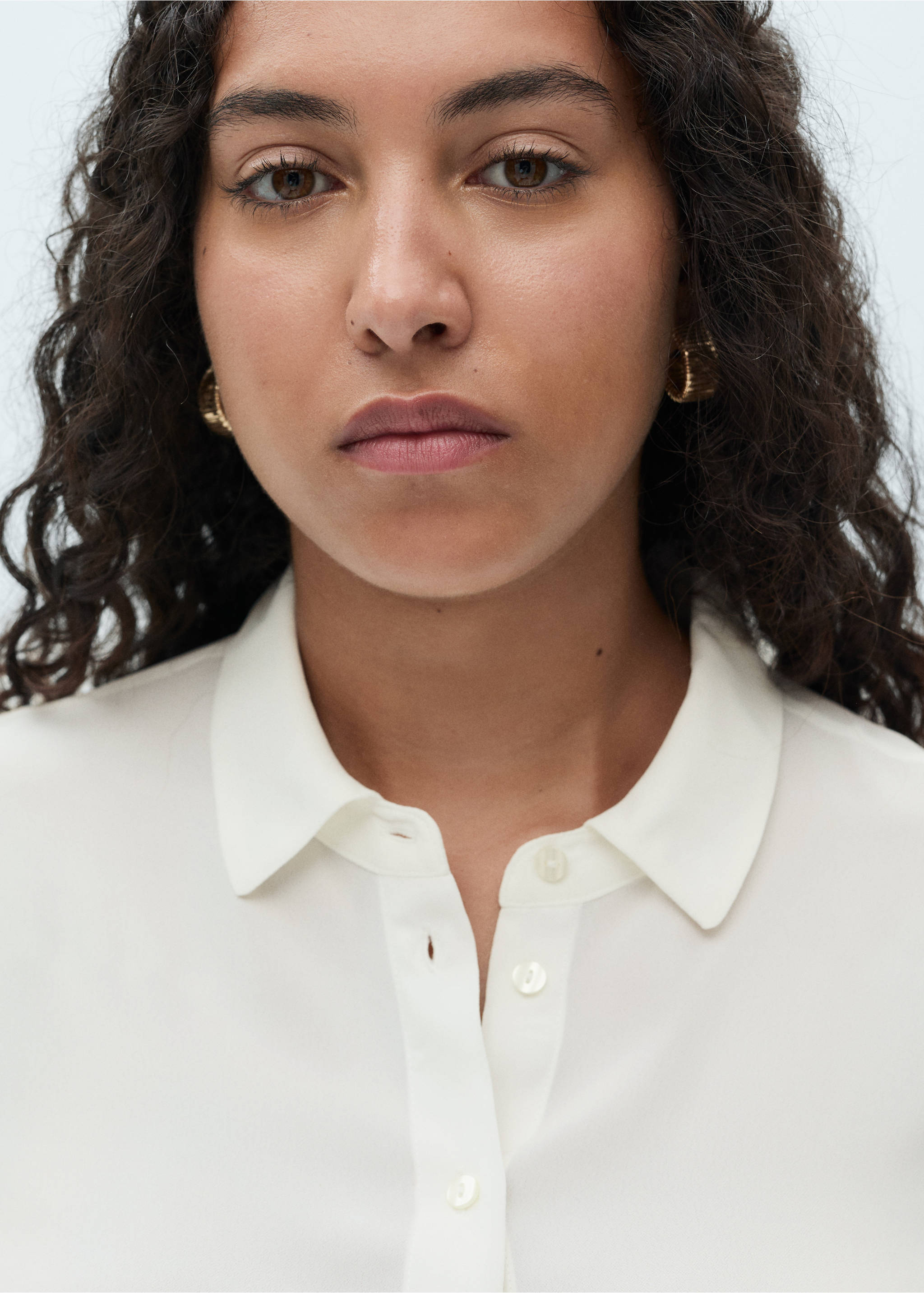 Short sleeve fluid shirt - Details of the article 4, Off White. Ref: 17140346-00.