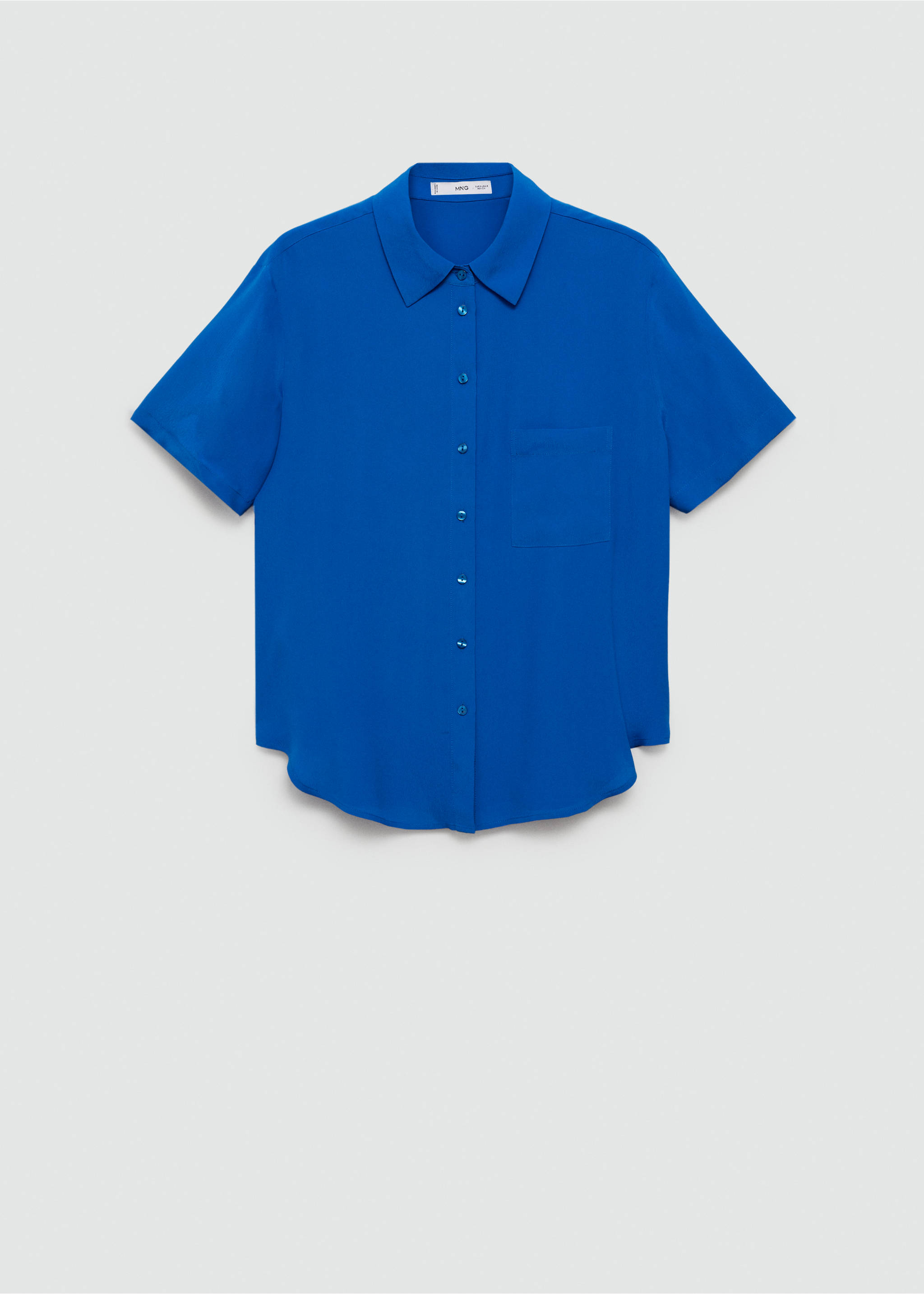 Short sleeve fluid shirt - Article without model, Blue. Ref: 17140346-00.
