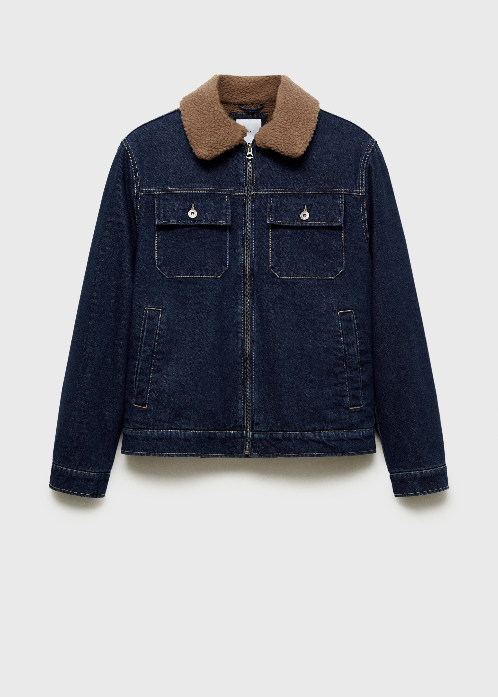 Denim jacket with shearling lining - Article without model