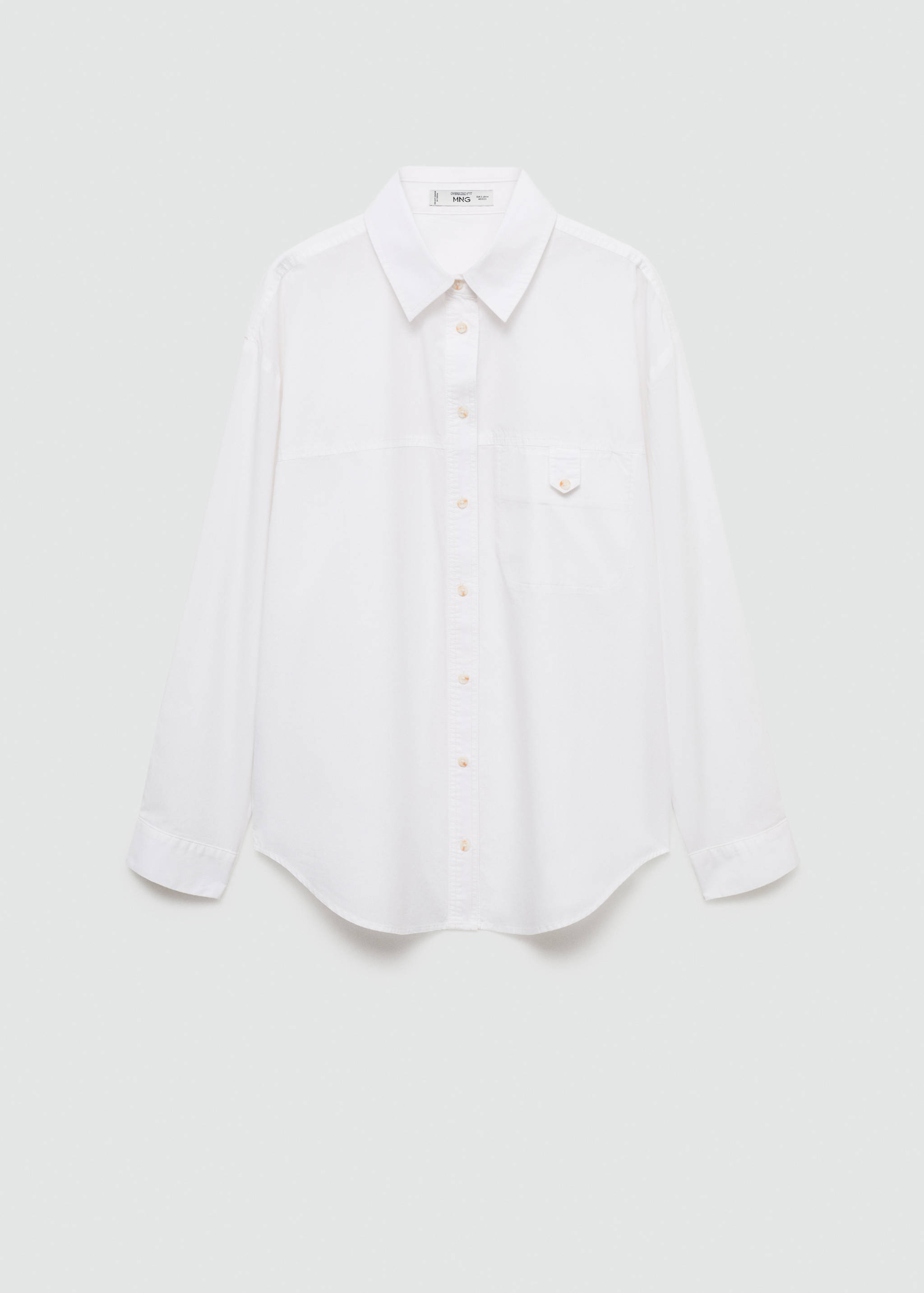 Cotton shirt with decorative button - Article without model
