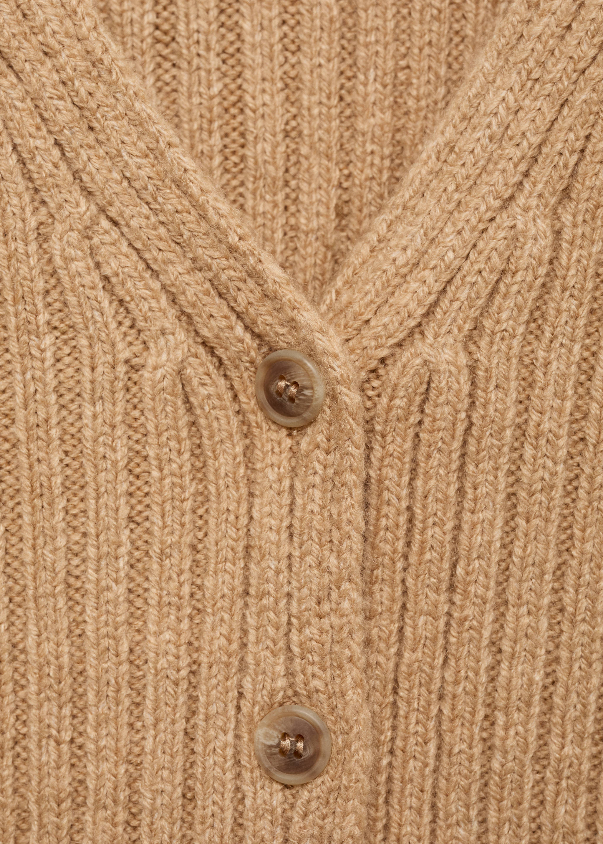 V-neck ribbed cardigan - Details of the article 8
