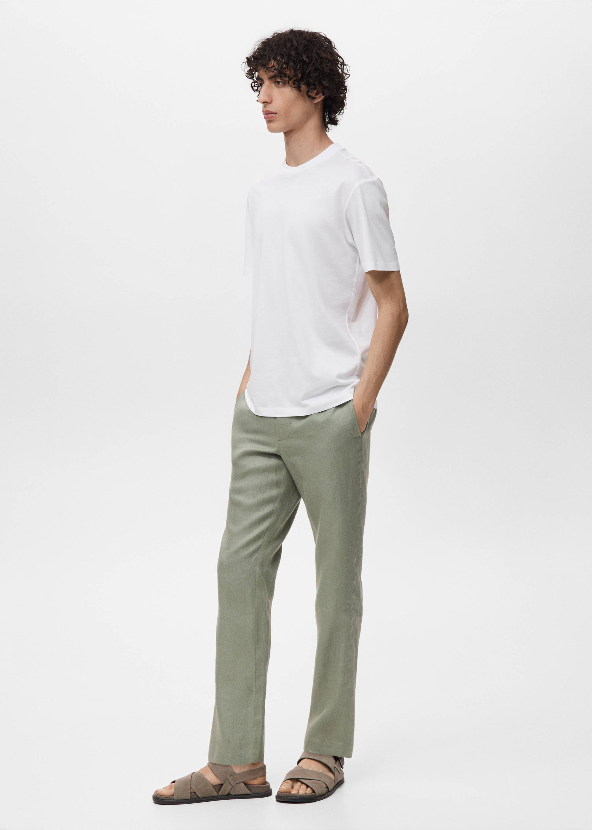 100% cotton T-shirt regular fit - Details of the article 2, White. Ref: 17860293-00.