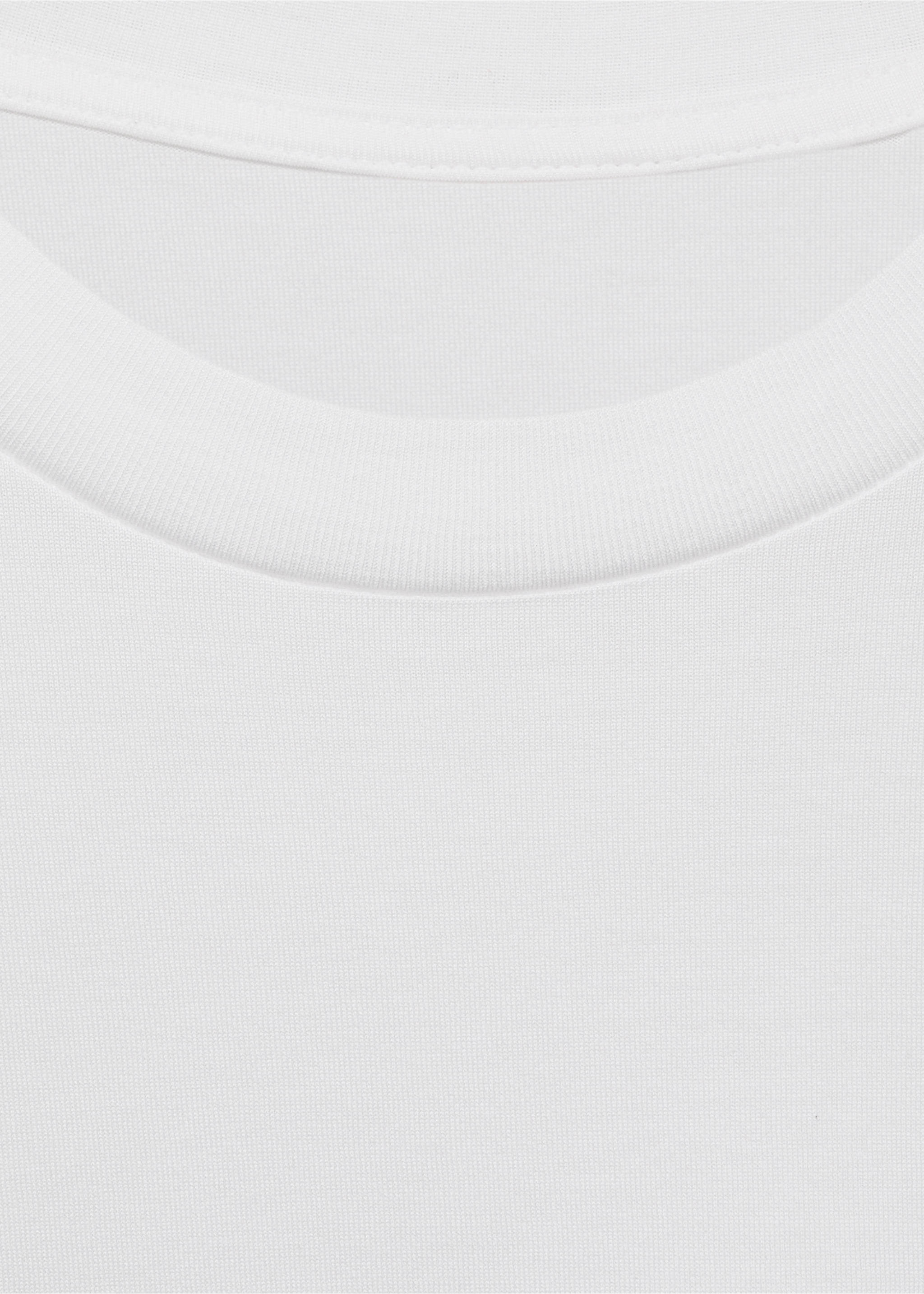 100% cotton T-shirt regular fit - Details of the article 8, White. Ref: 17860293-00.