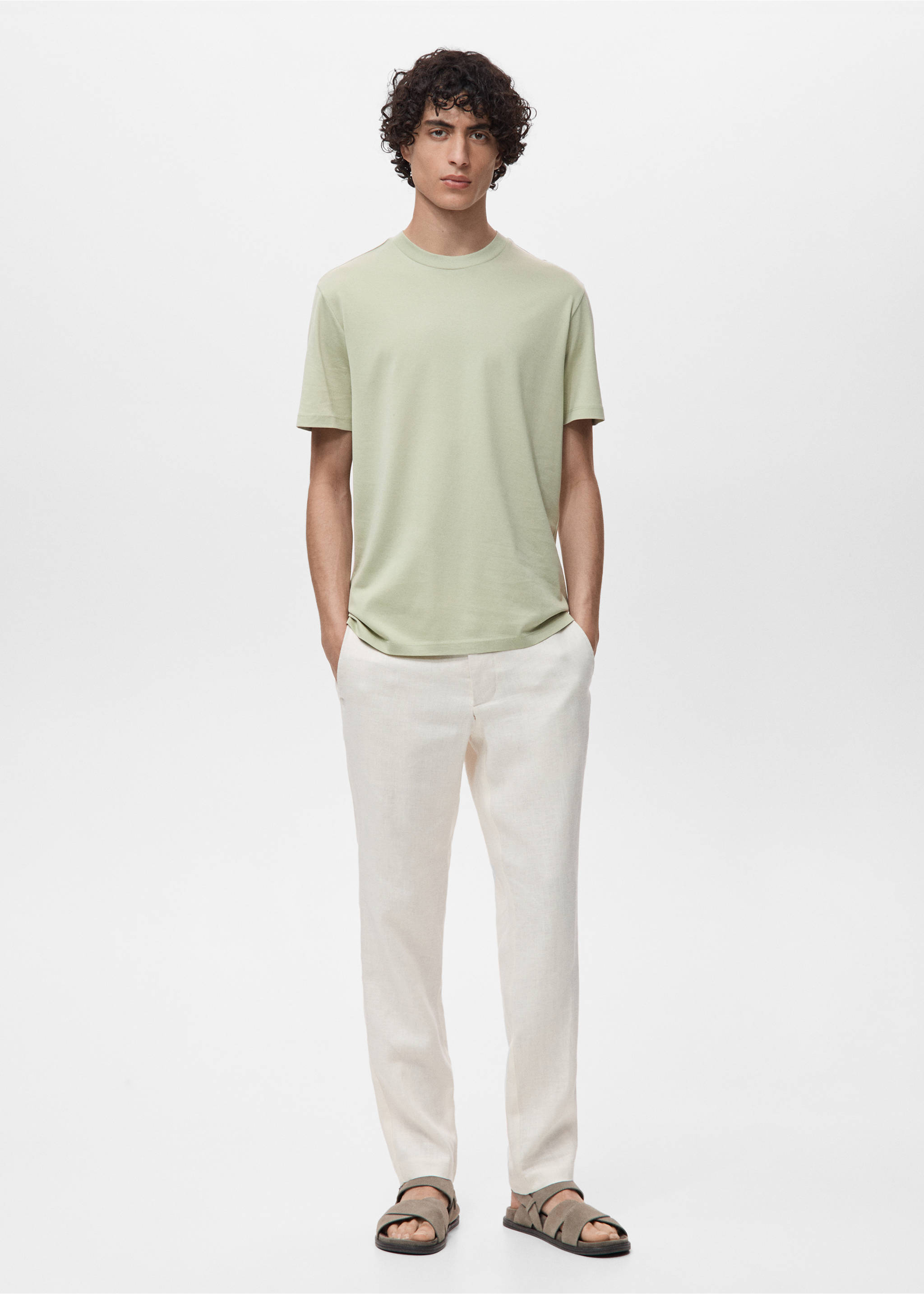 T-shirt 100 % coton regular-fit - Plan général, Vert menthe. Ref: 17860293-00.