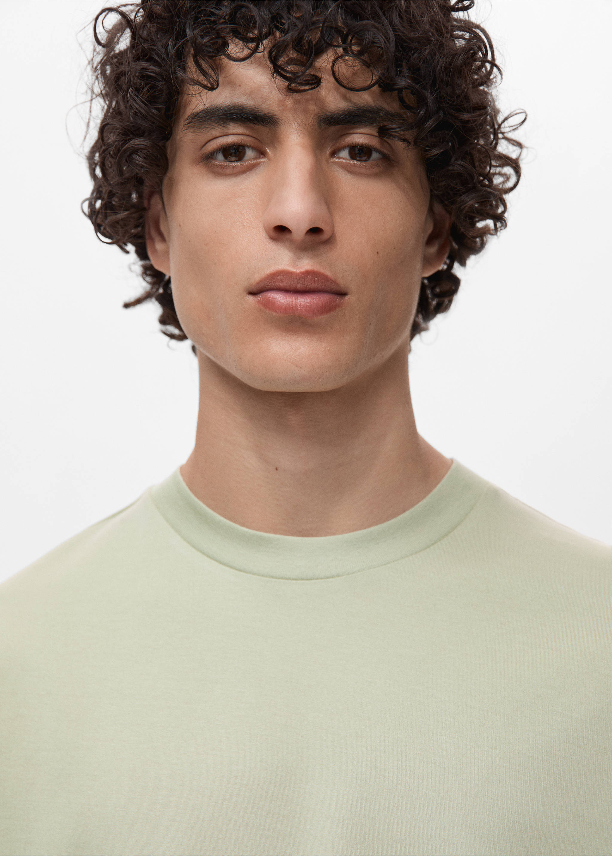 T-shirt 100 % coton regular-fit - Détail de l'article 1, Vert menthe. Ref: 17860293-00.