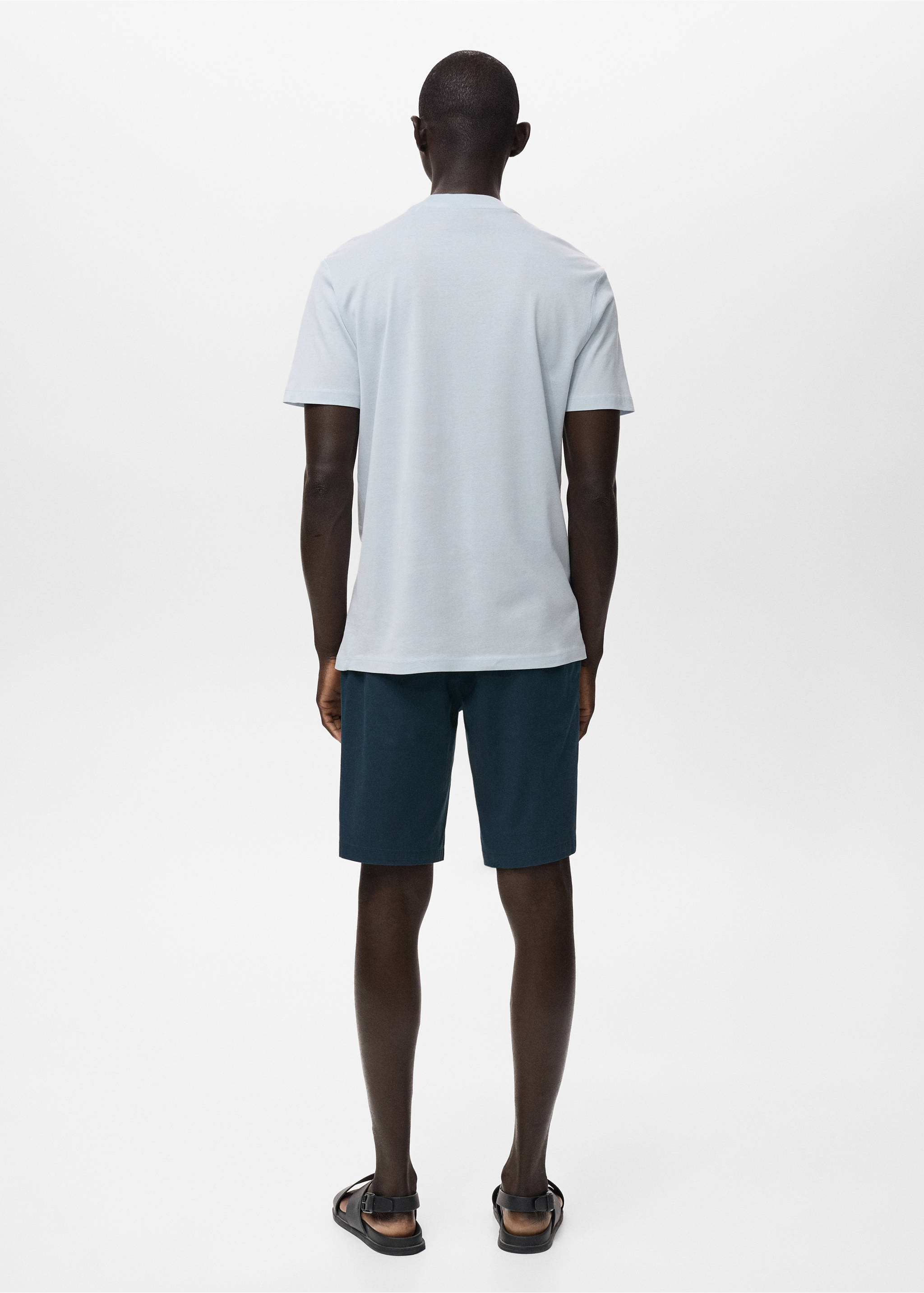 100% cotton T-shirt regular fit - Reverse of the article, Aqua Green. Ref: 17860293-00.