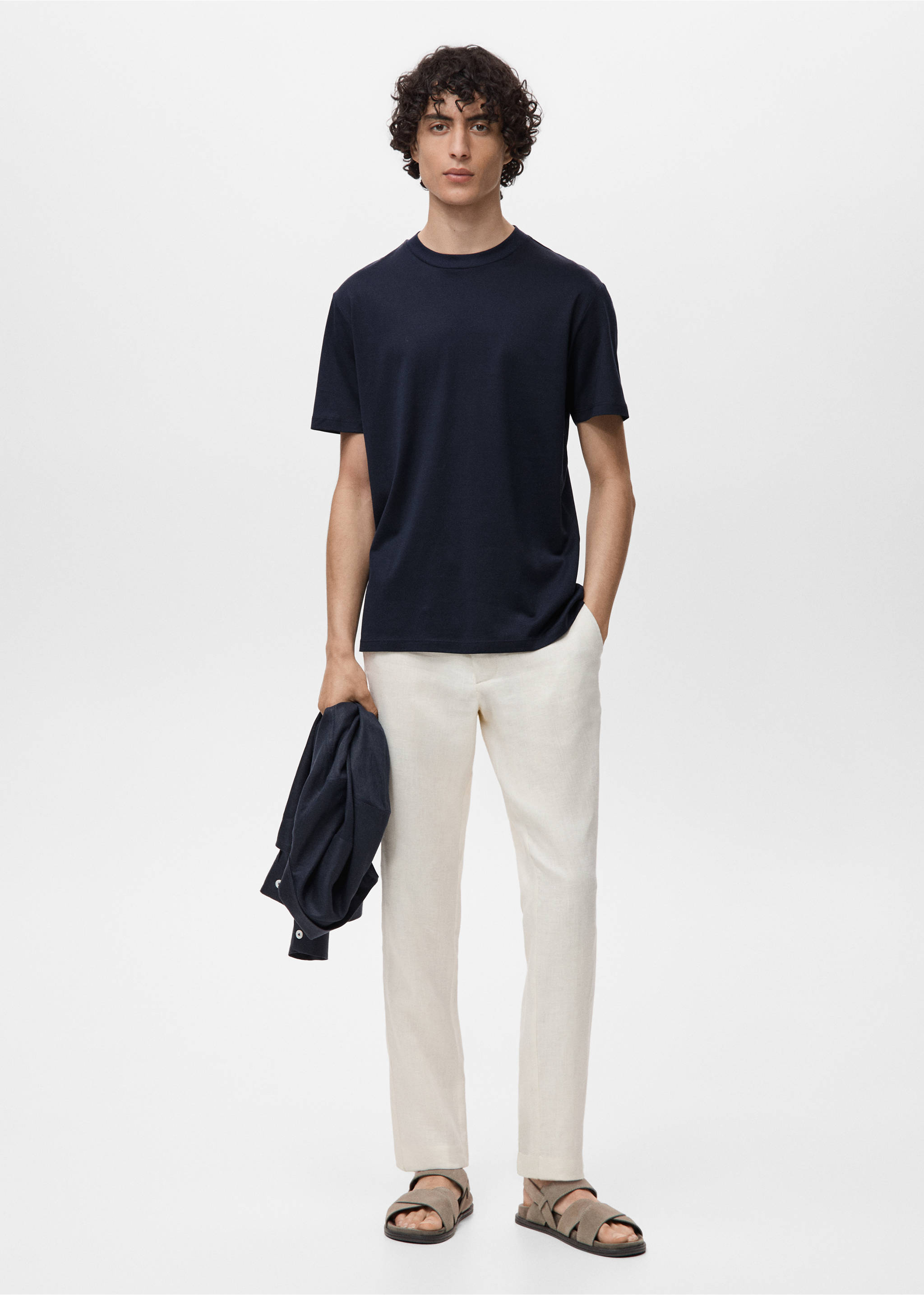 100% cotton T-shirt regular fit - General plane, Navy. Ref: 17860293-00.