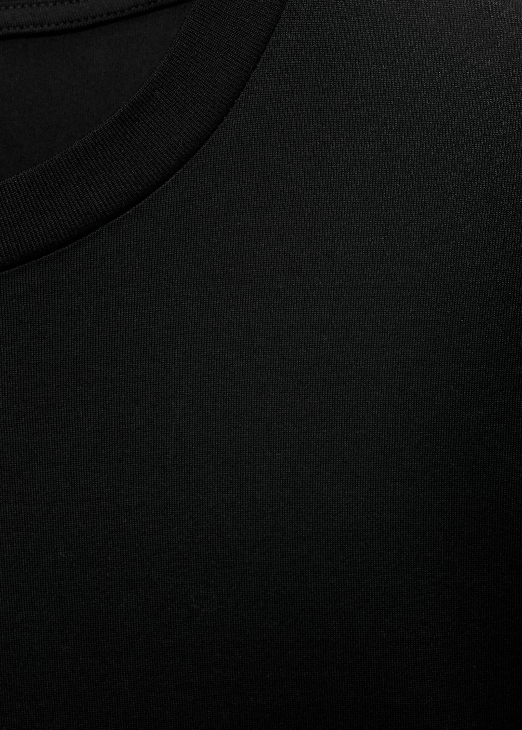 100% cotton T-shirt regular fit - Details of the article 8, Black. Ref: 17860293-00.