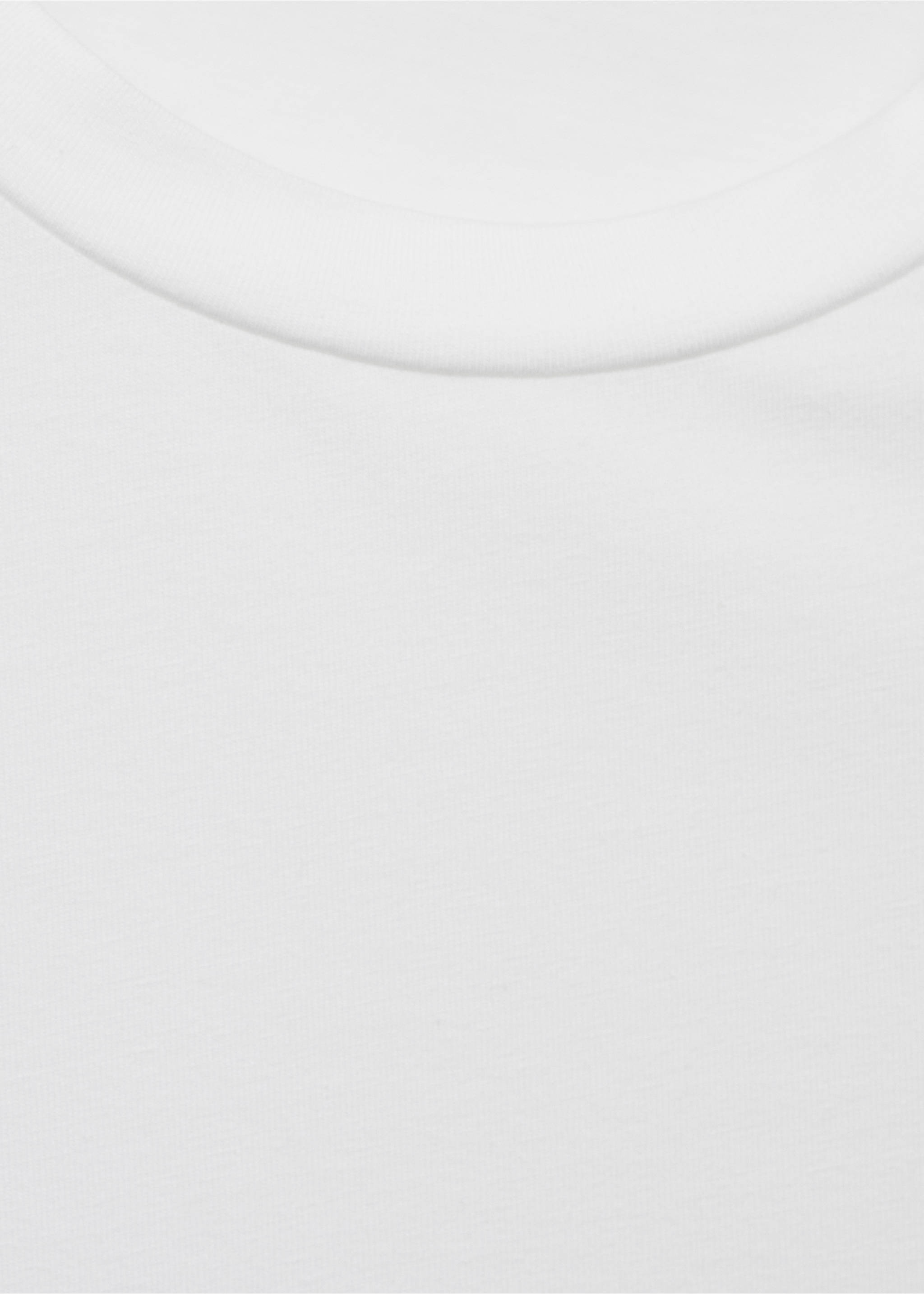 Stretch cotton T-shirt - Details of the article 8, White. Ref: 17911506-00.