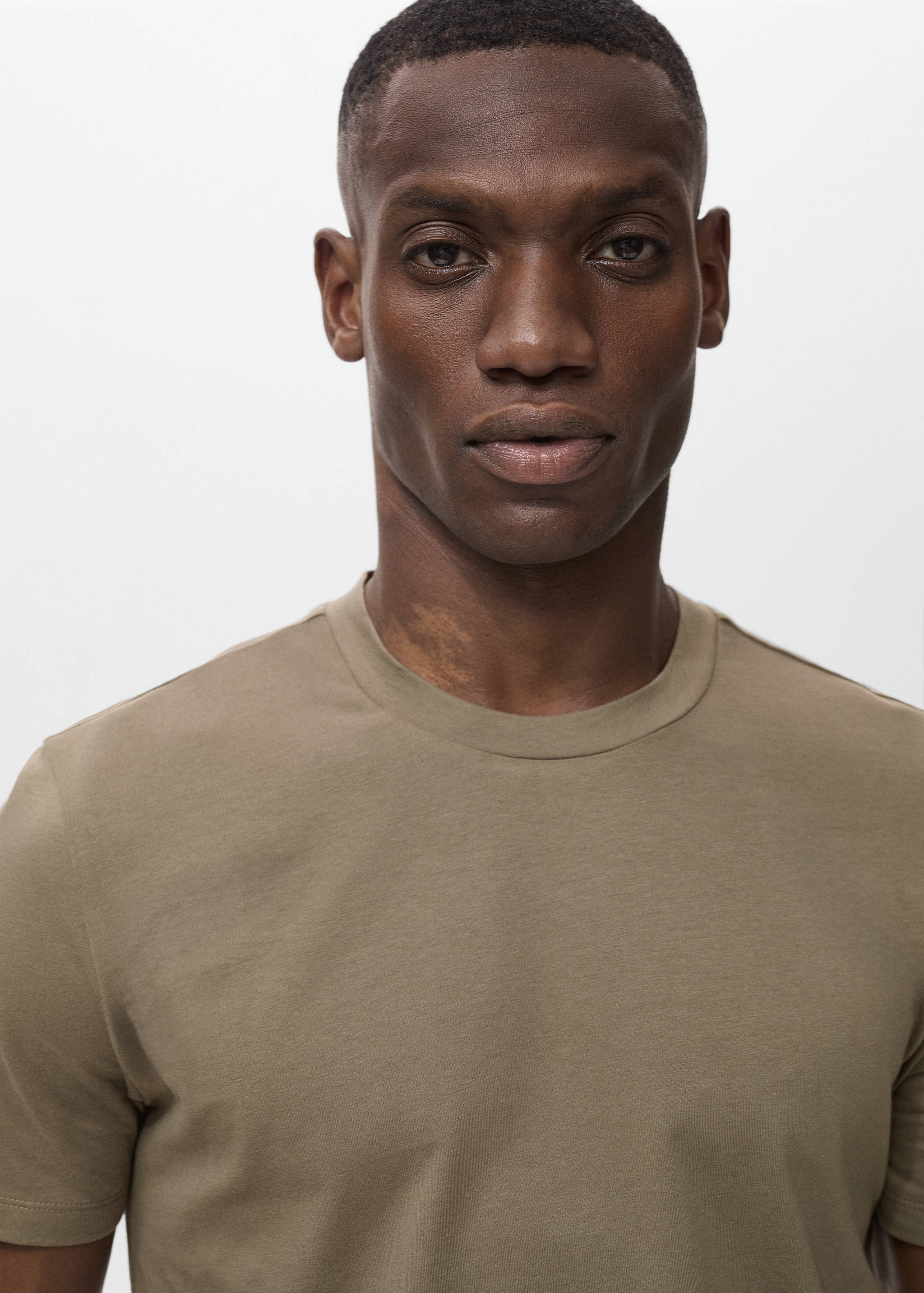 Stretch cotton T-shirt - Details of the article 1