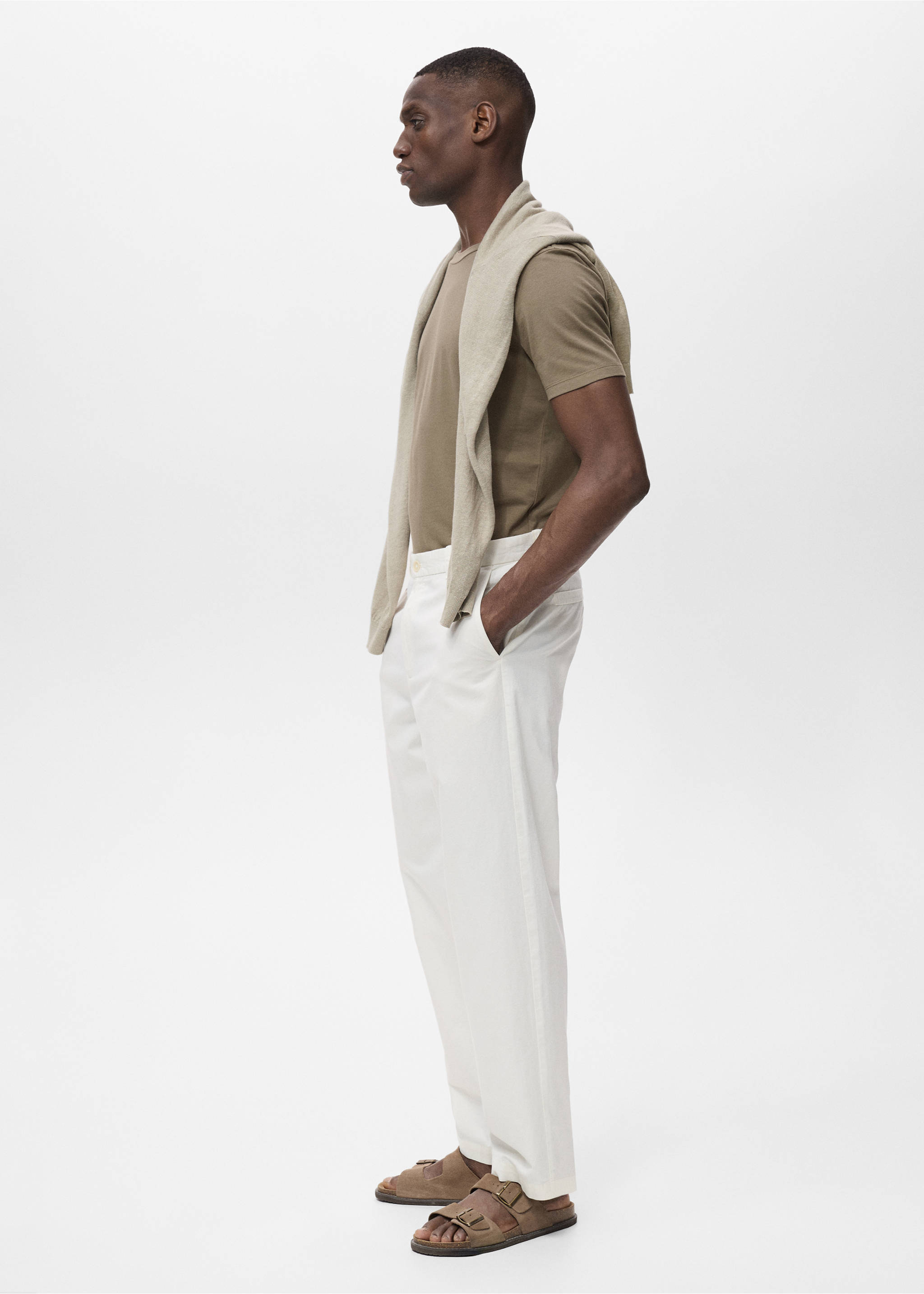 T-shirt algodão stretch - Pormenor do artigo 2, Cinzento-visom. Ref: 17911506-00.