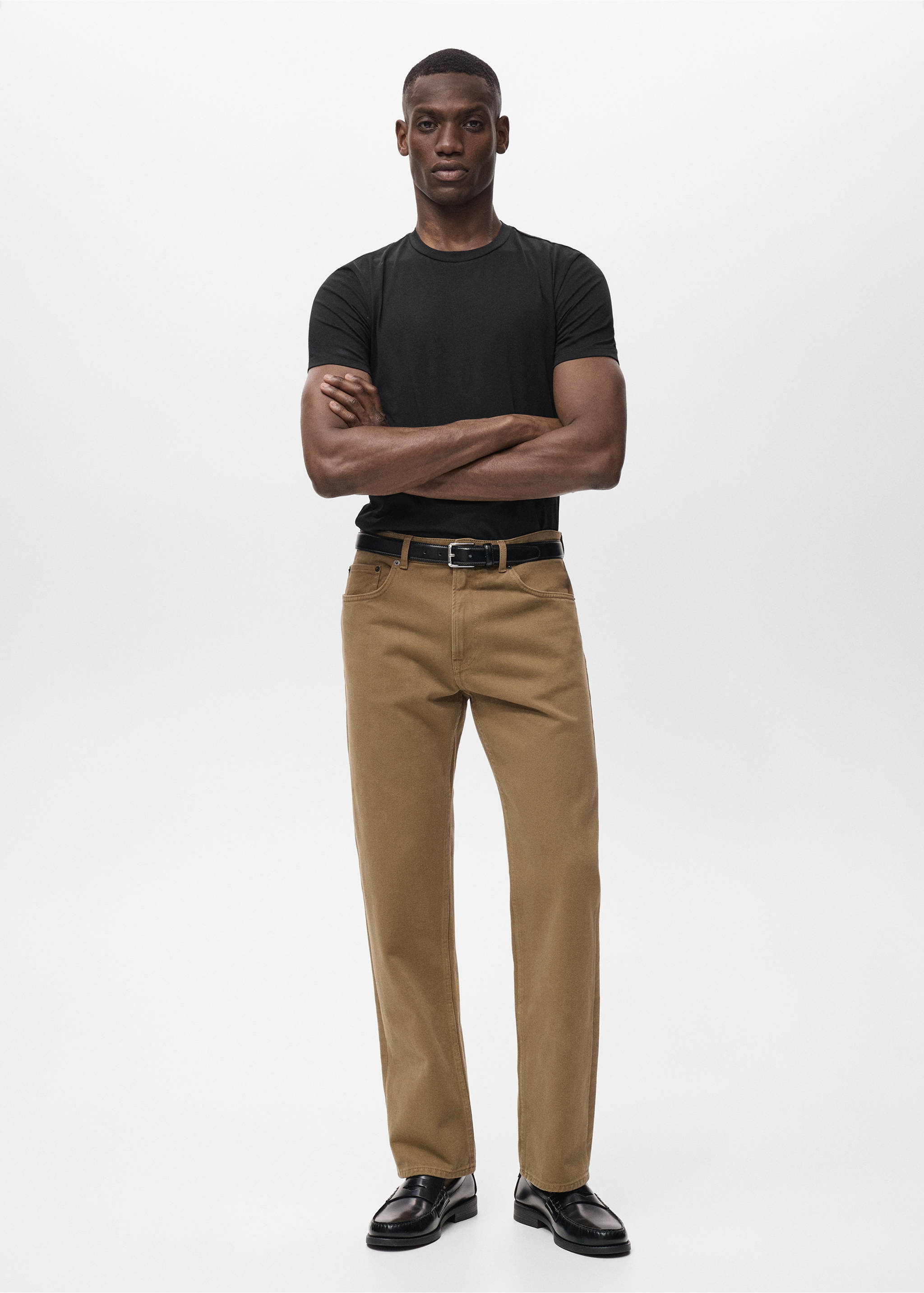 Camiseta algodón stretch - Plano general, Negro. Ref: 17911506-00.