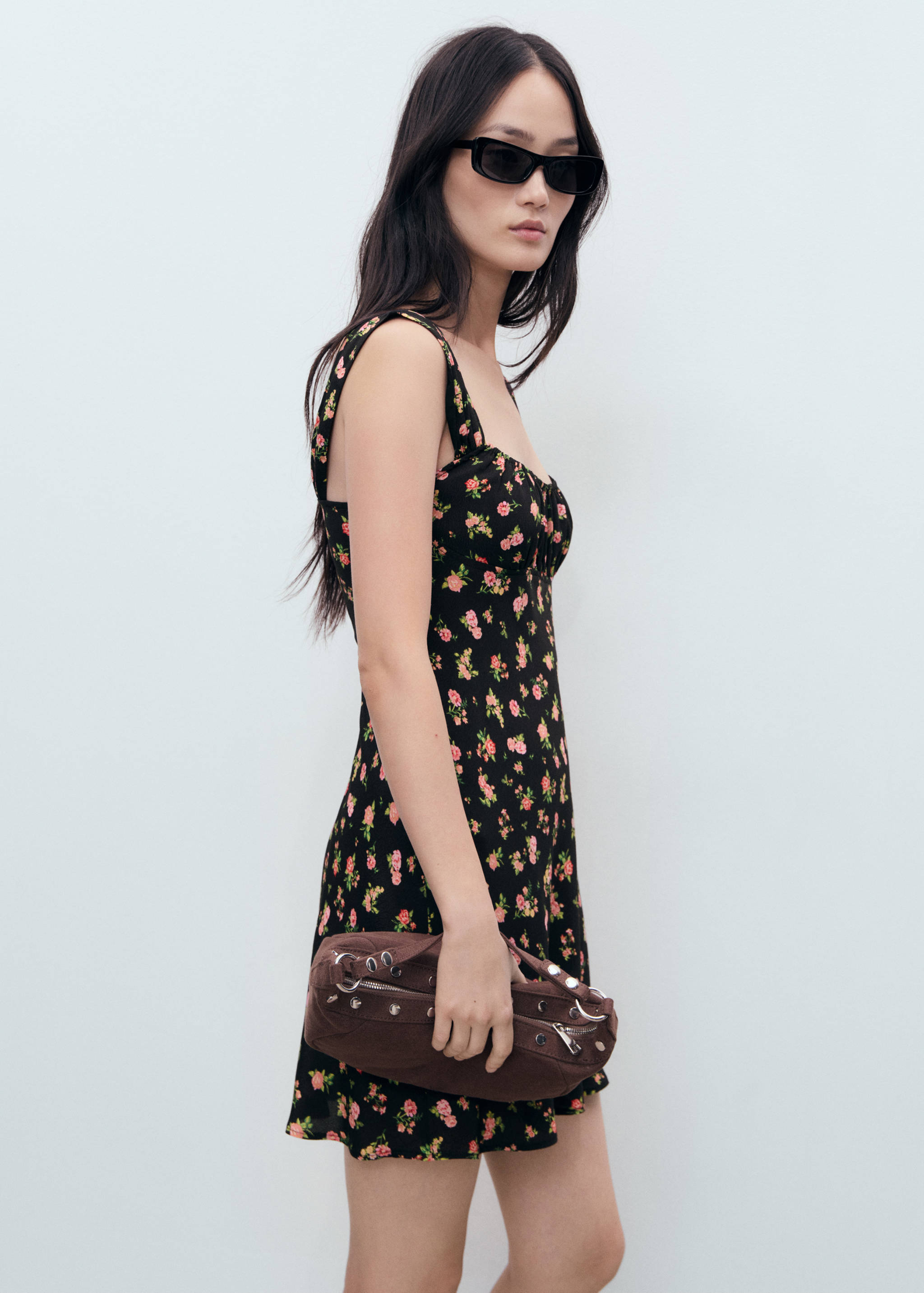 Gathered neckline dress - Medium plane