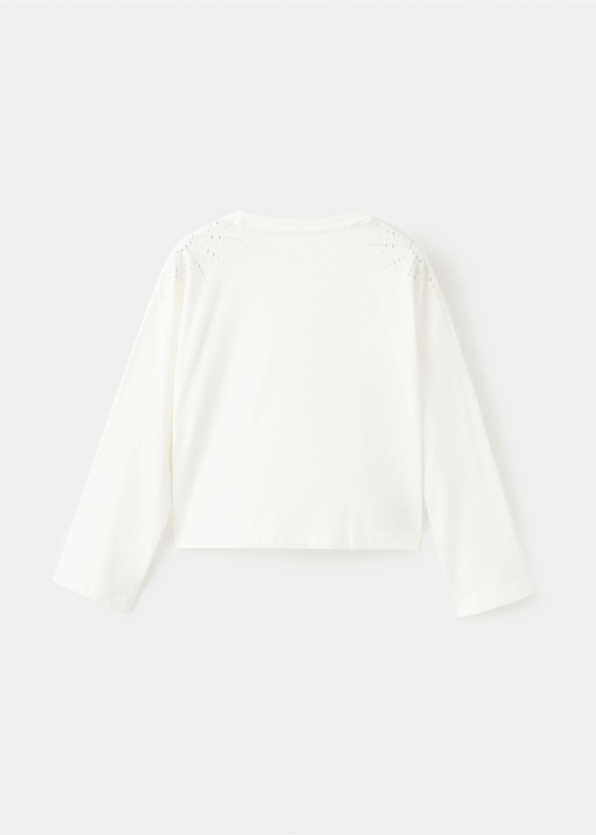 T-shirt strass brillant - Verso de l’article, Blanc cassé. Ref: 27001323-00.
