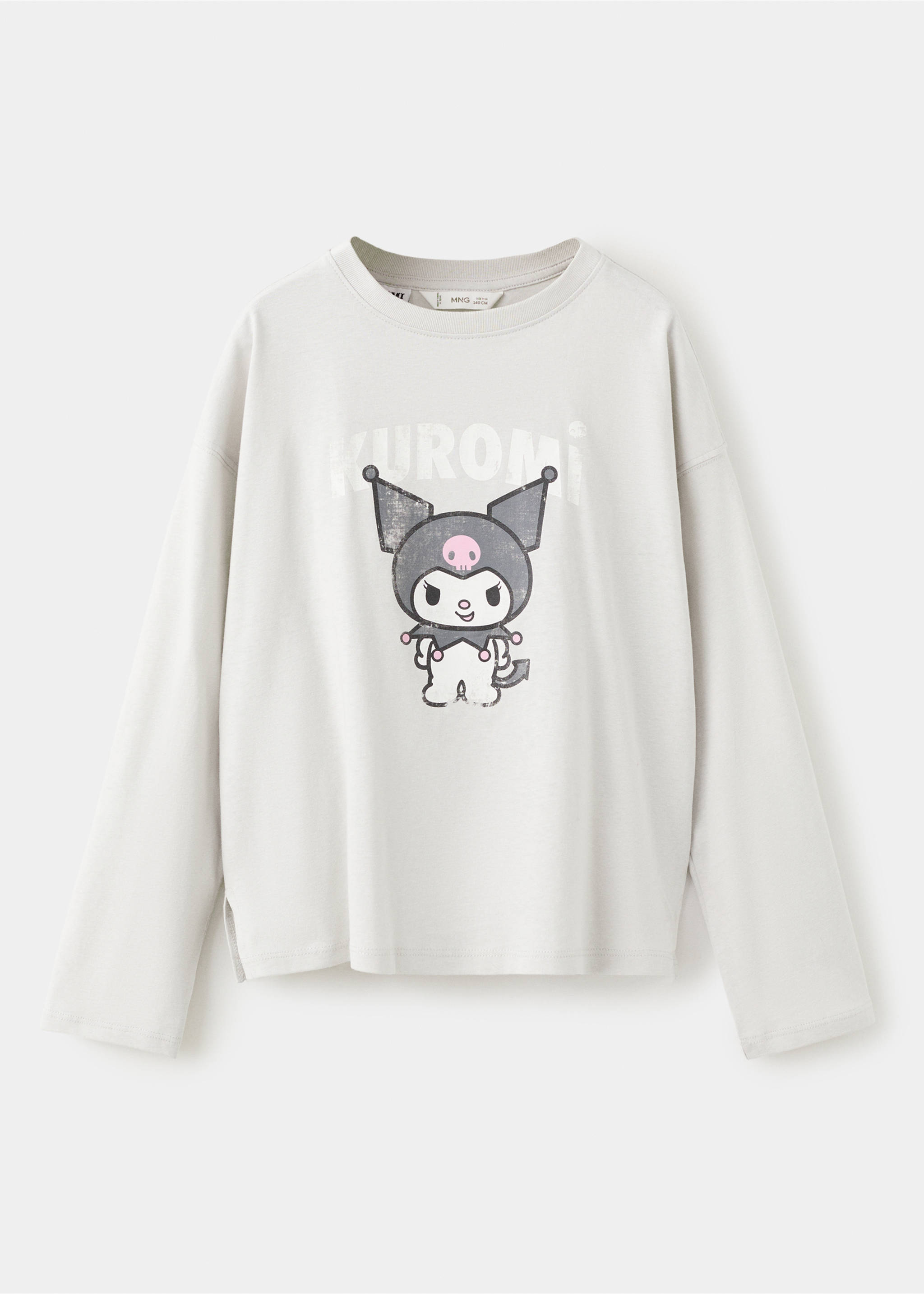T-shirt Kuromi - Article sans modèle, Gris. Ref: 27001324-00.