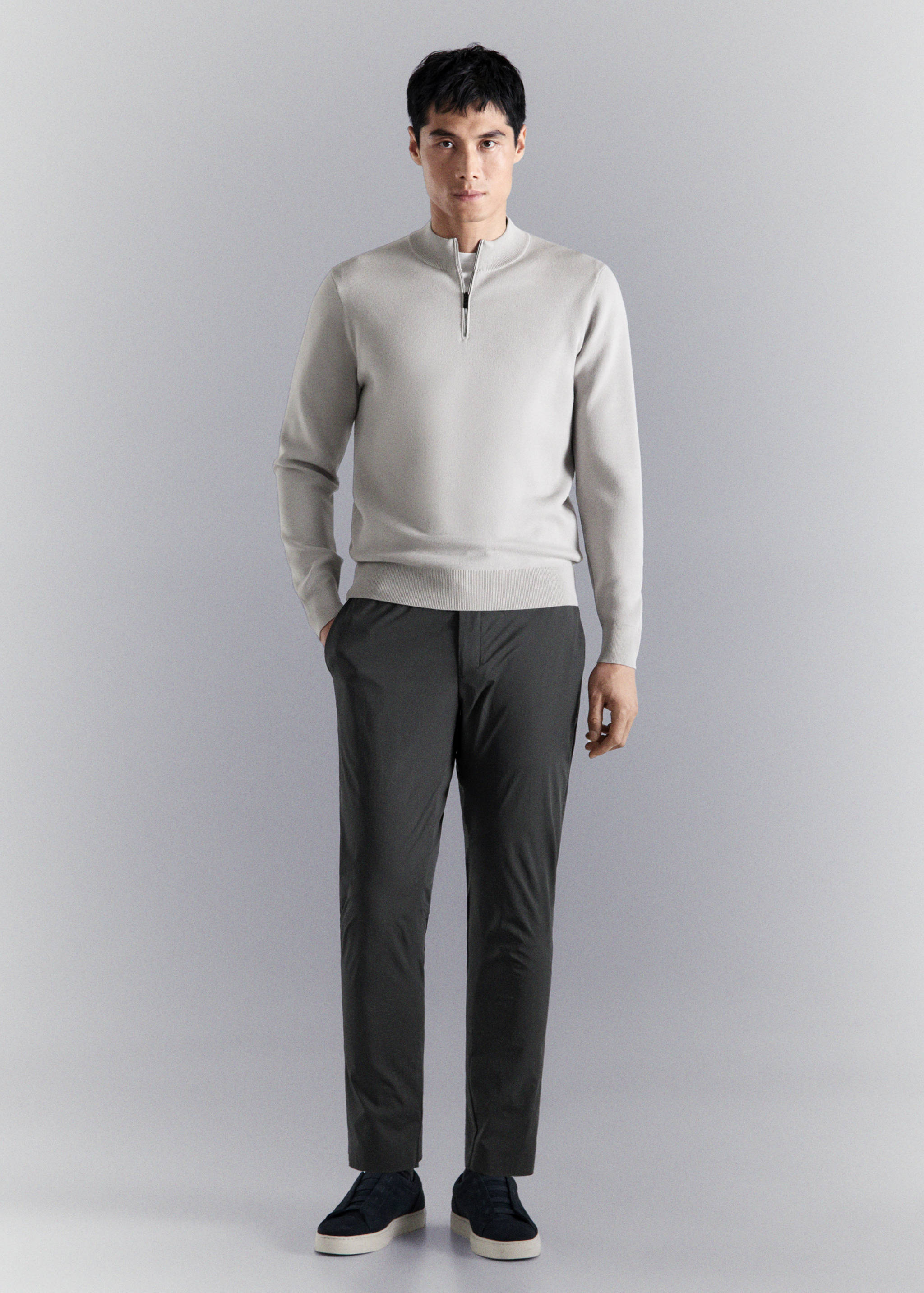 Pull confort extensible à zip - Plan général