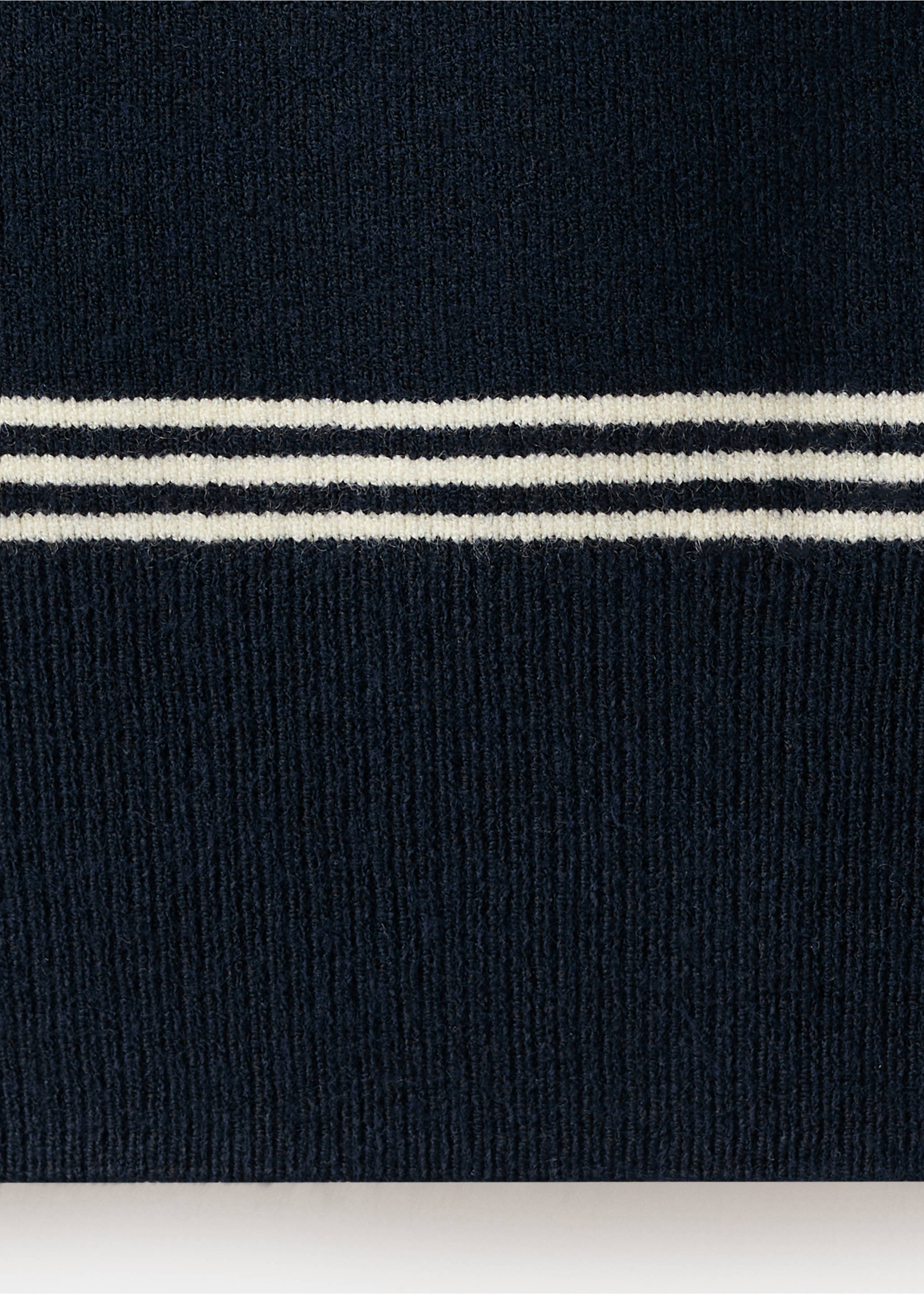 Jersei ratlles coll polo - Detall de l'article 0, Blau marí. Ref: 27004778-00.