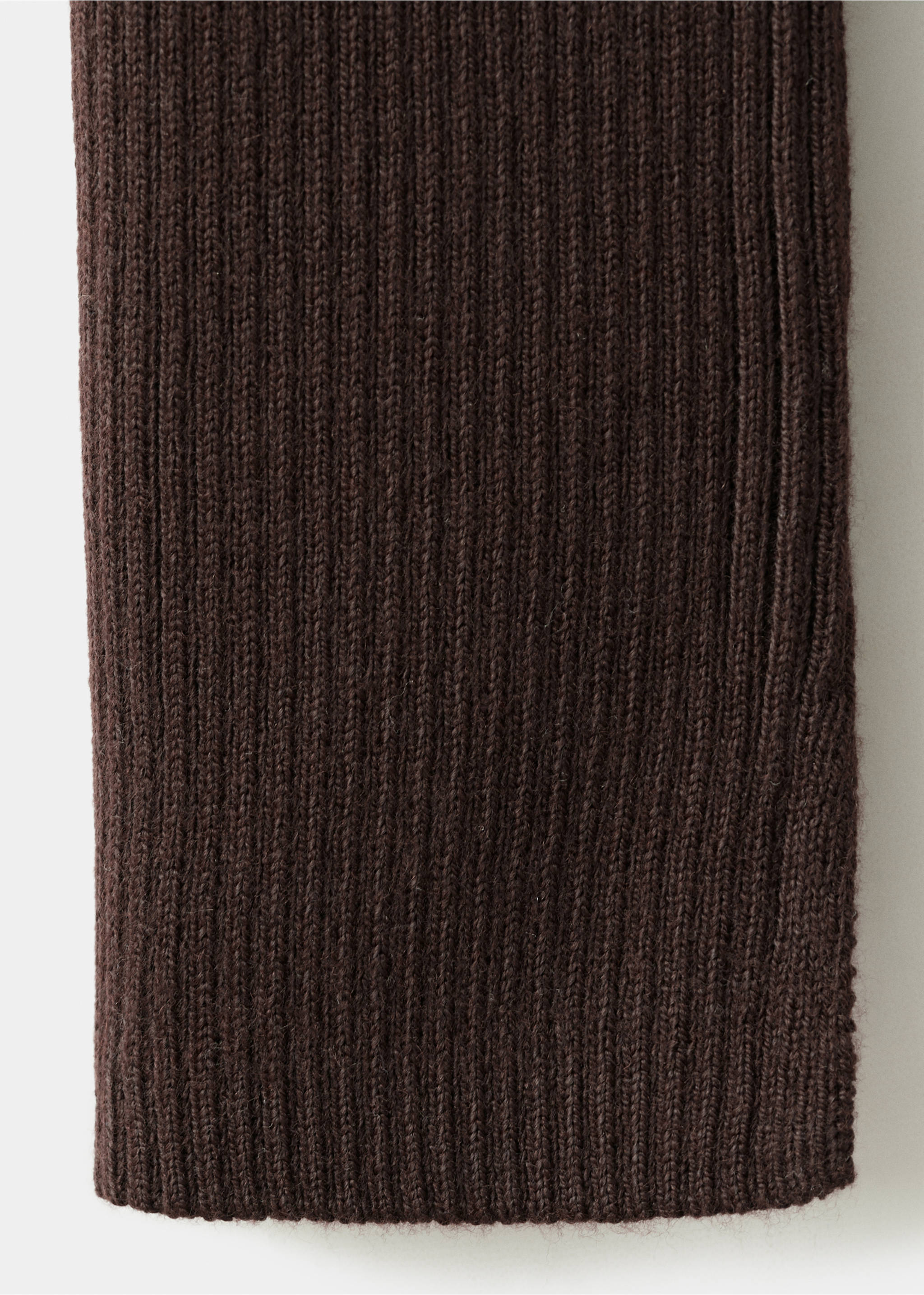 Boat-neck knitted sweater - Details of the article 0, Chocolate. Ref: 27004783-00.