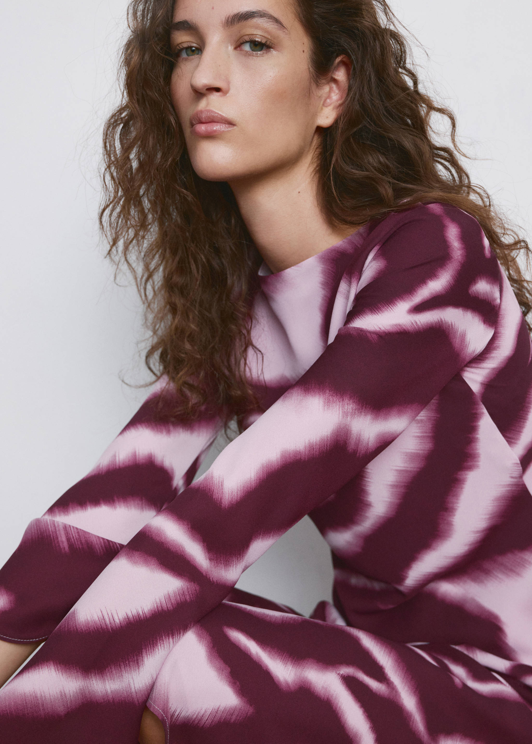 A-line animal-print dress - Details of the article 1