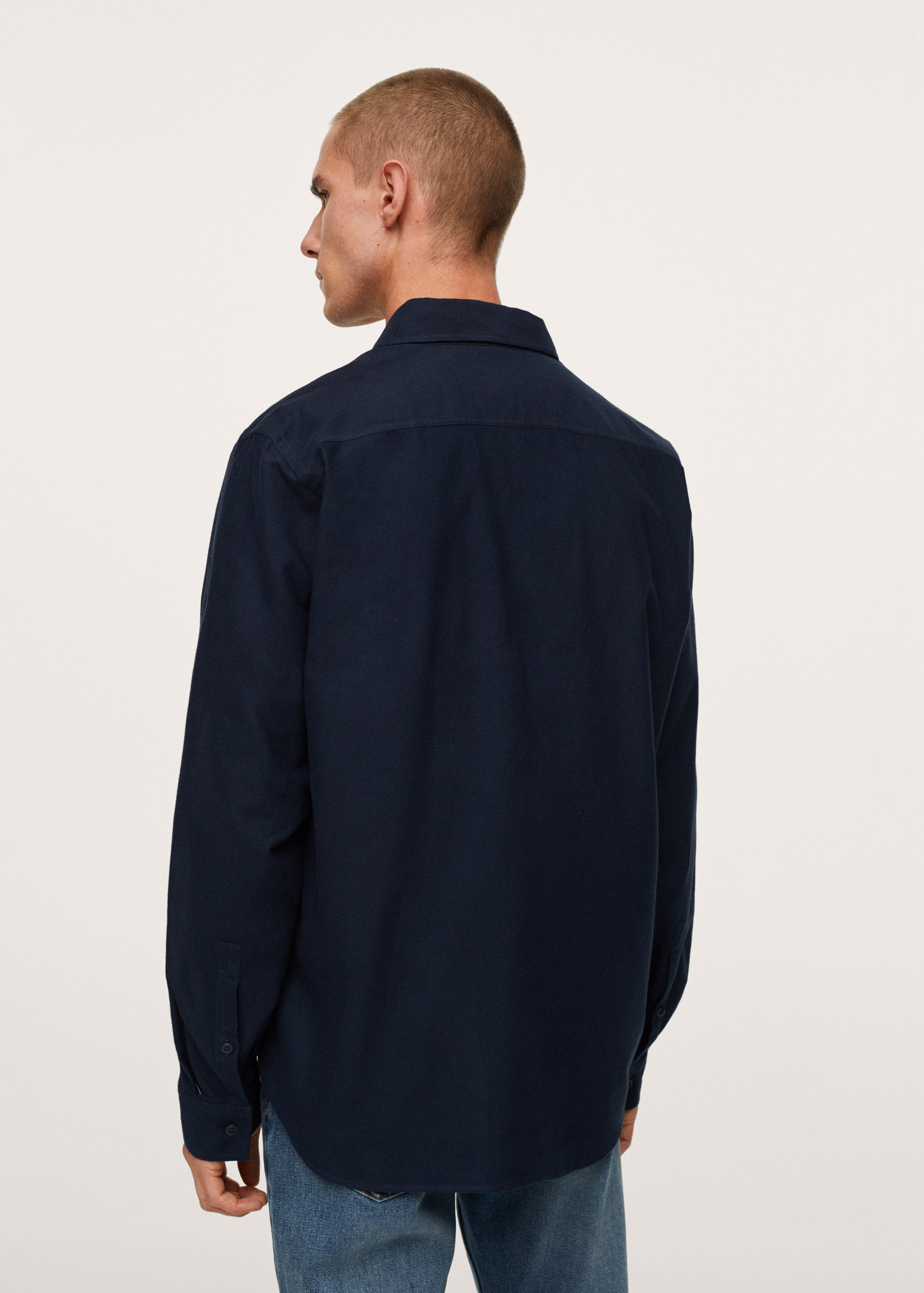 Chest-pocket cotton shirt - Reverse of the article