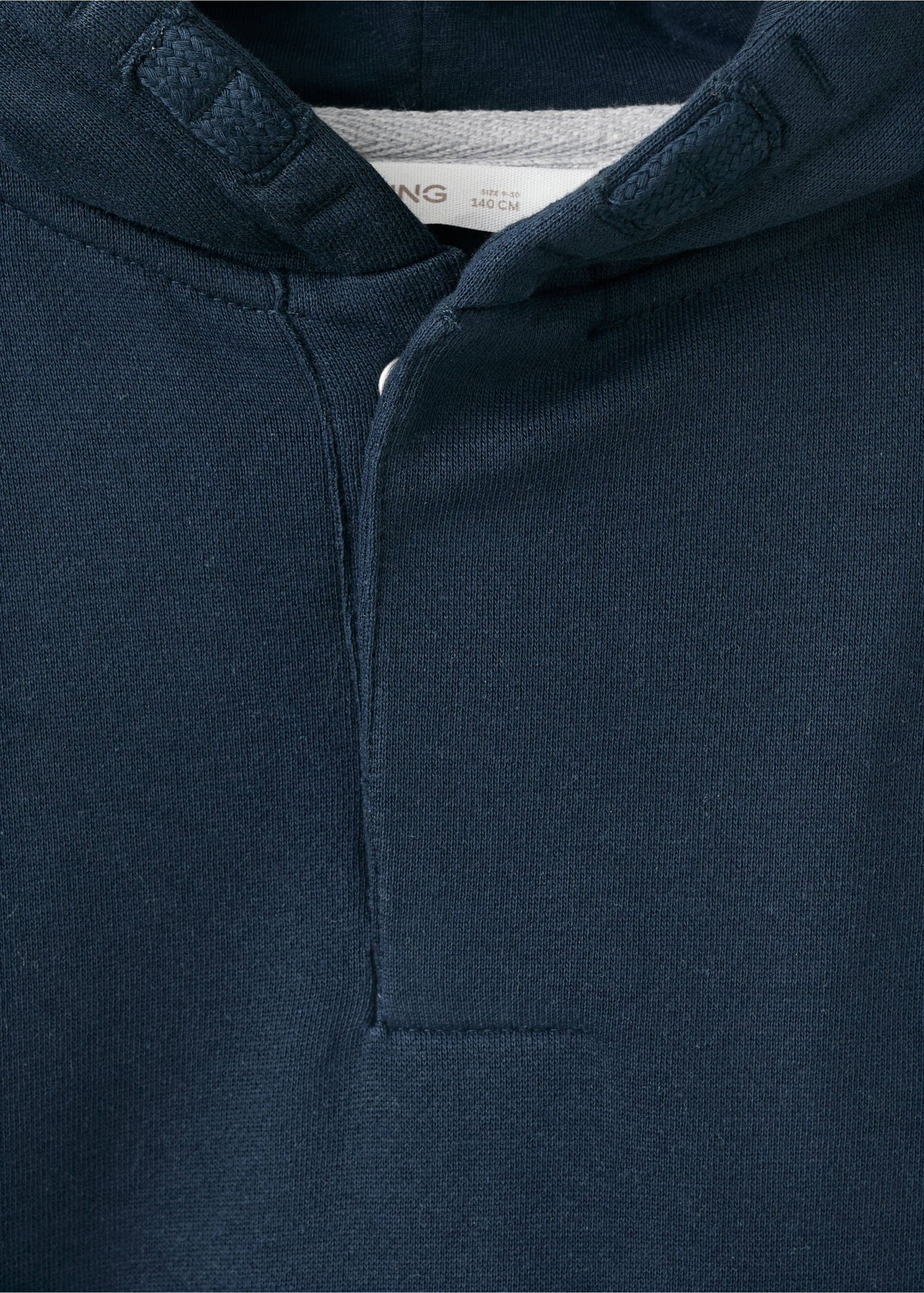 Gemustertes Kapuzen-Sweatshirt - Detail des Artikels 8, Marineblau. Ref: 27011232-00.