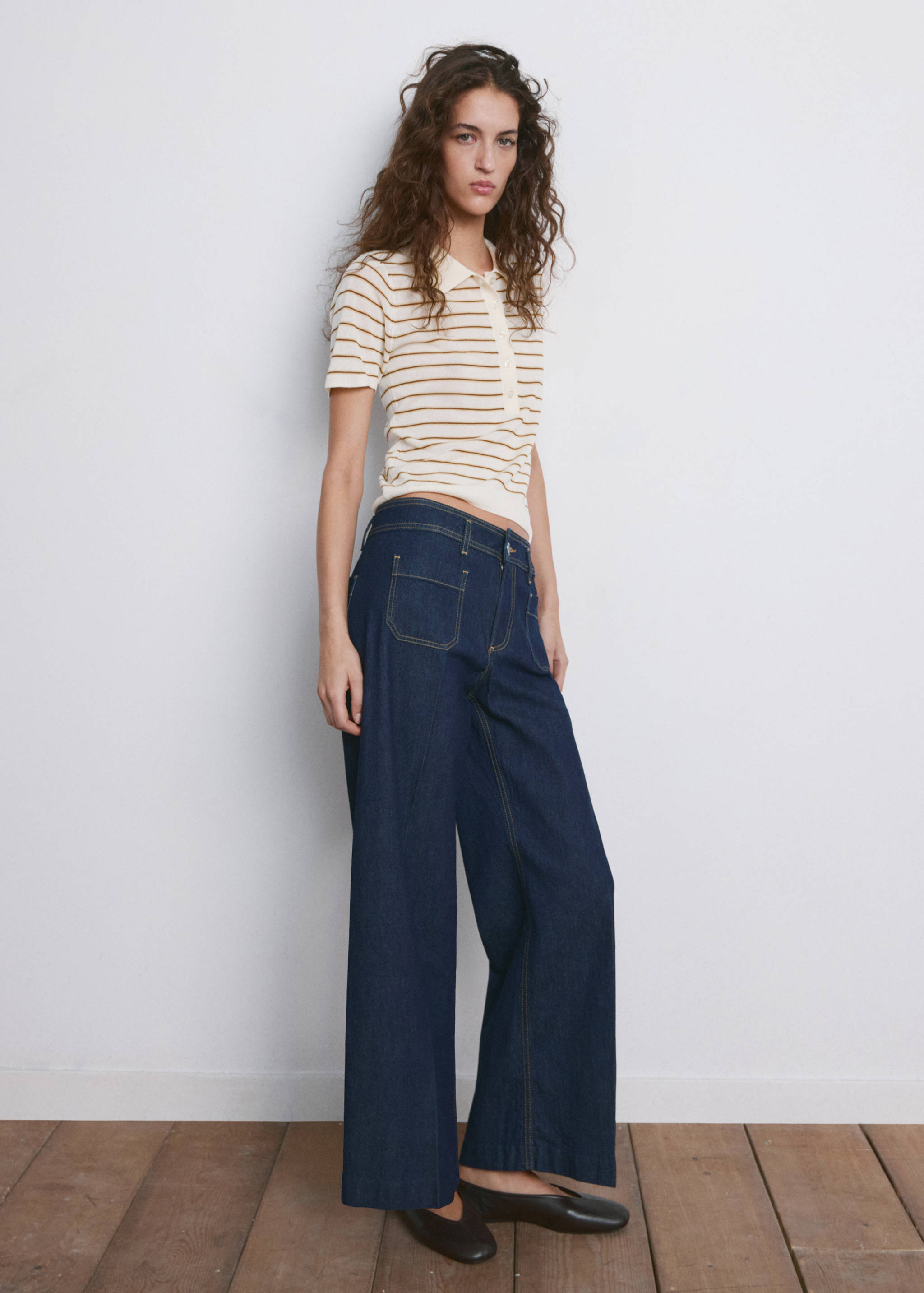 Wide leg jeans with pockets - General plane