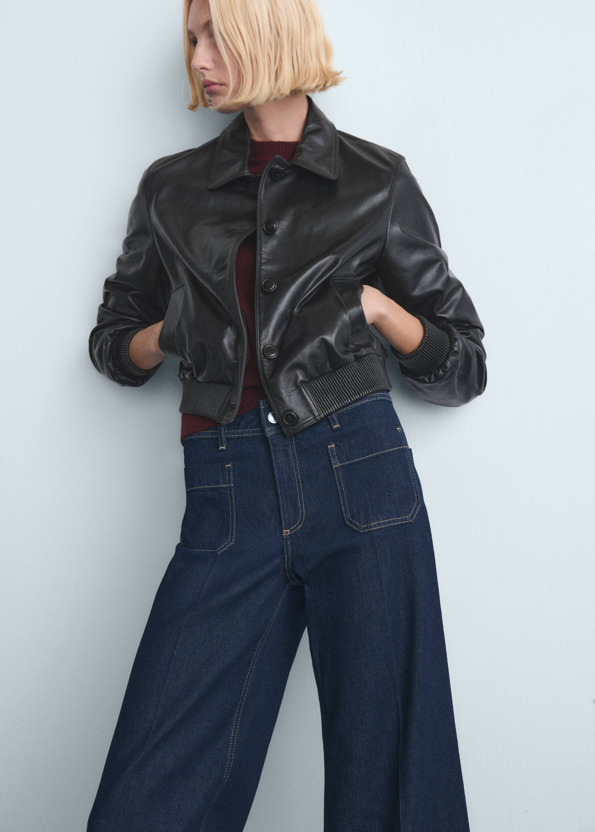 Wide leg jeans with pockets - Details of the article 2