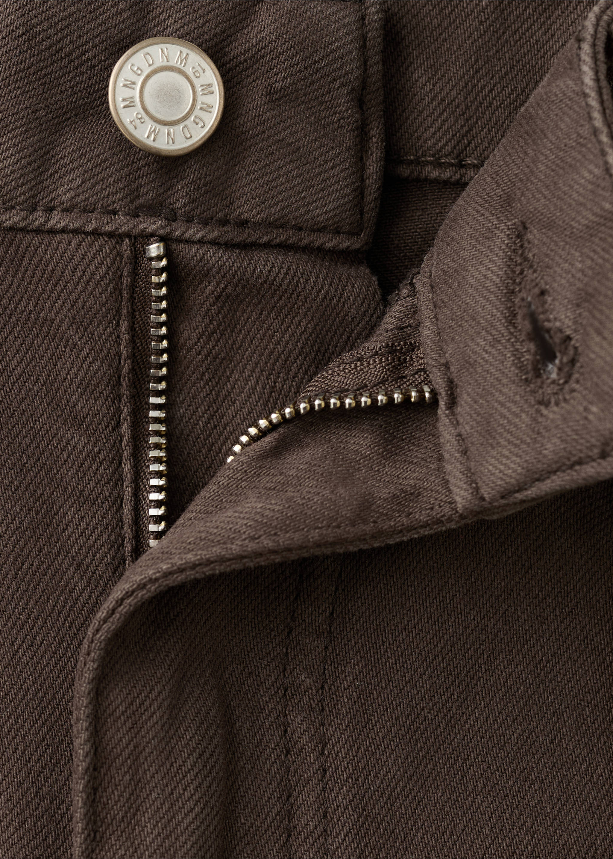 Barrel-Jeans mit hoher Taille - Detail des Artikels 8, Schokolade. Ref: 27013340-00.