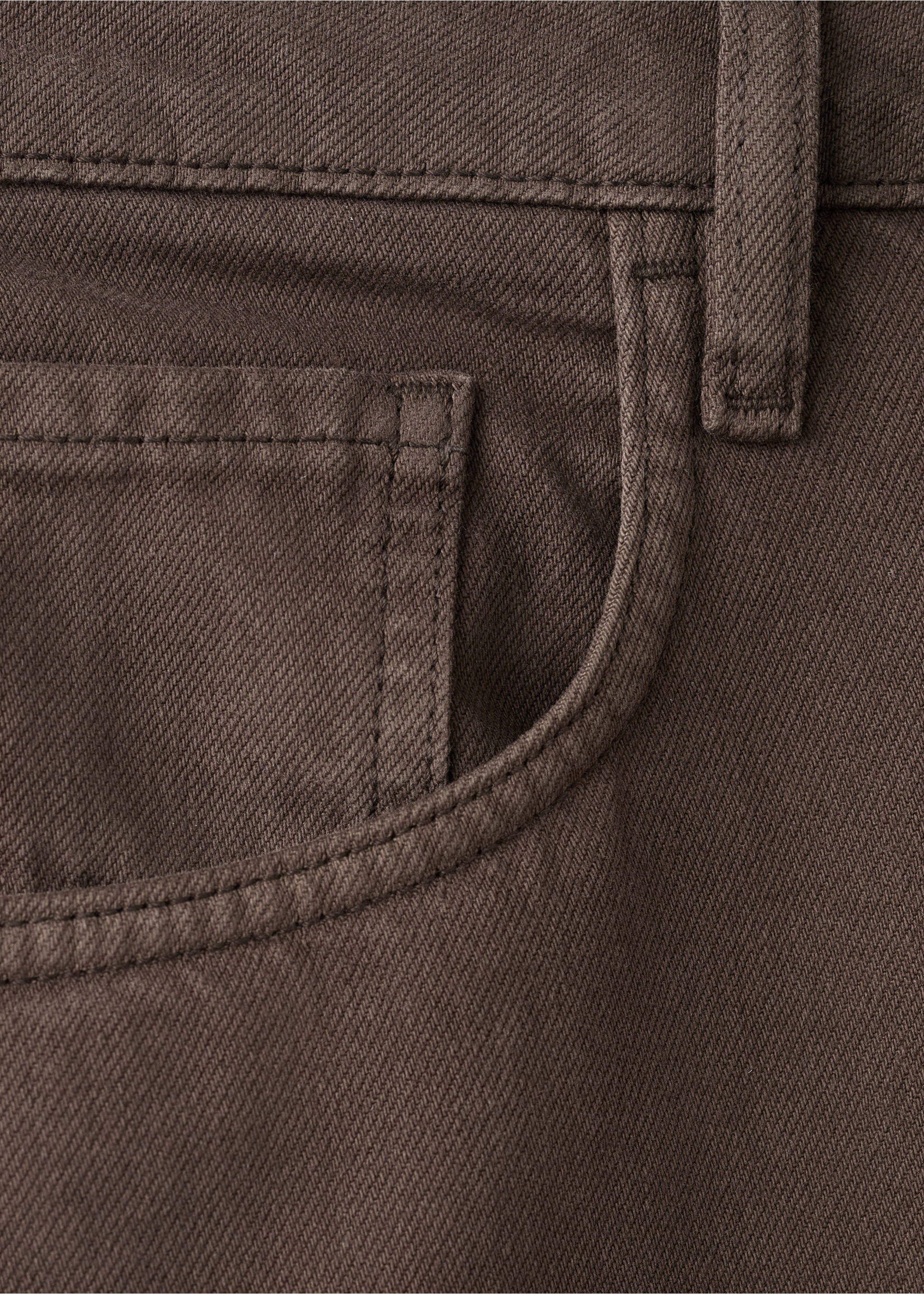 Barrel-Jeans mit hoher Taille - Detail des Artikels 0, Schokolade. Ref: 27013340-00.