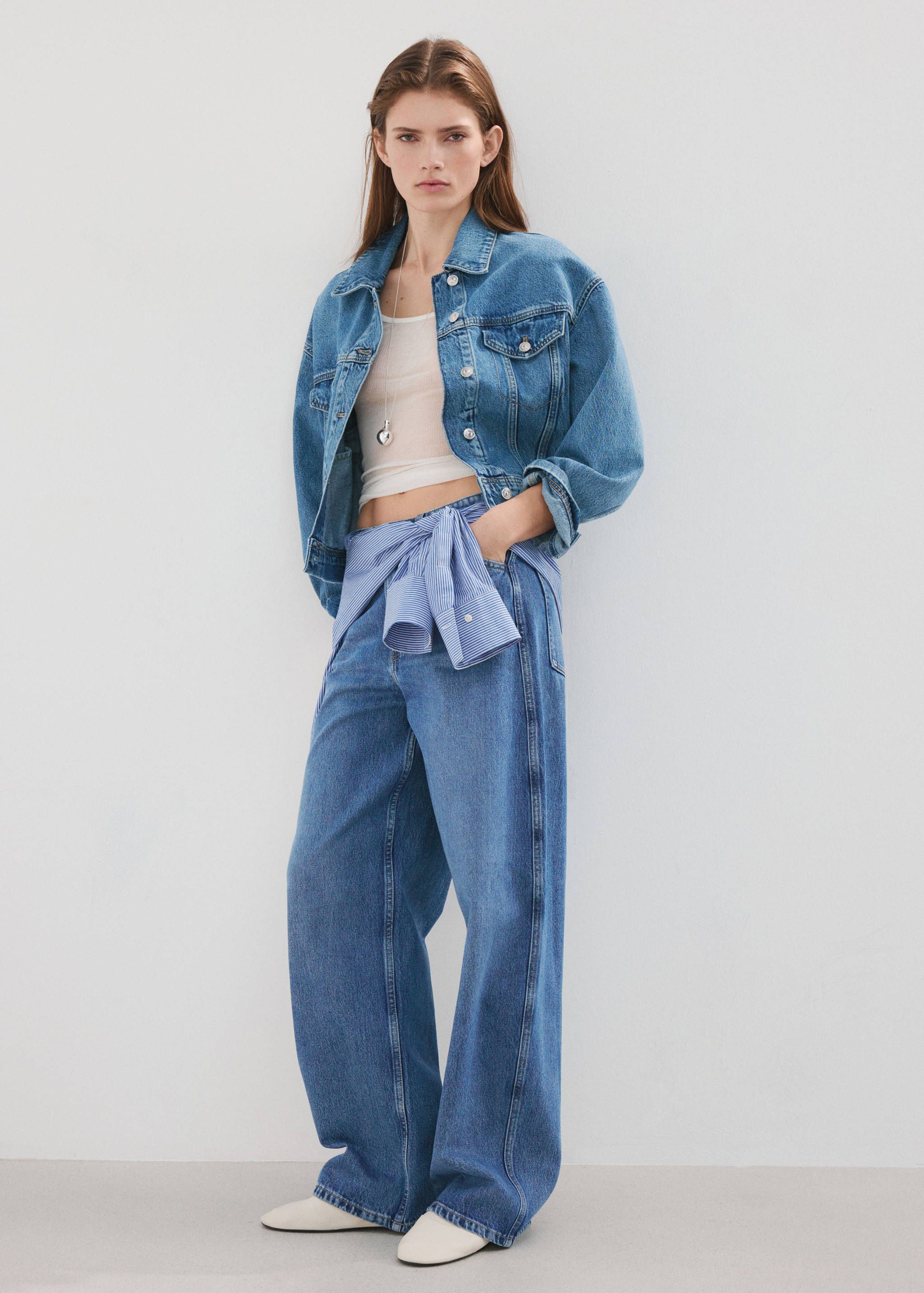 Mid-rise balloon jeans - General plane