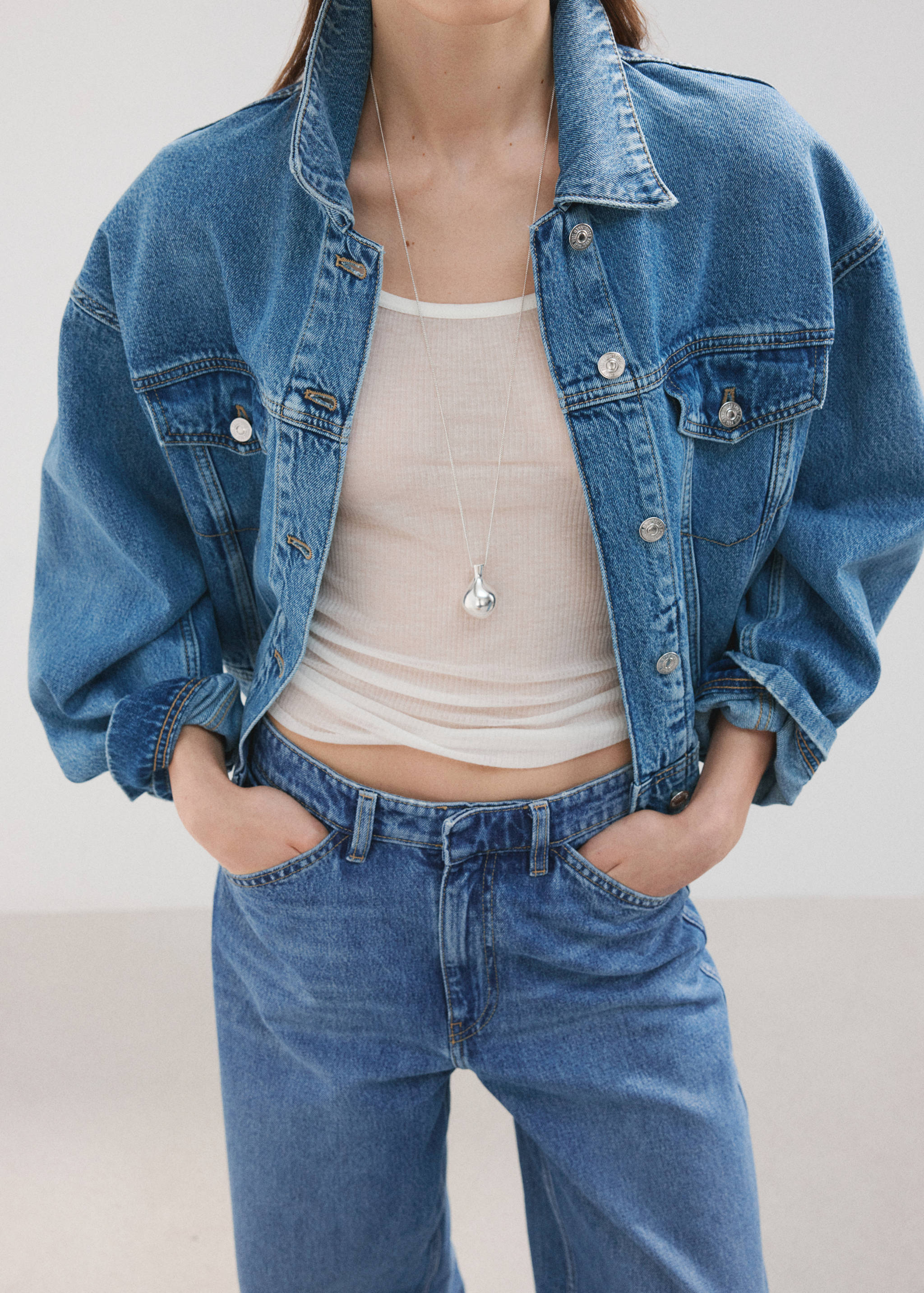 Mid-rise balloon jeans - Details of the article 3