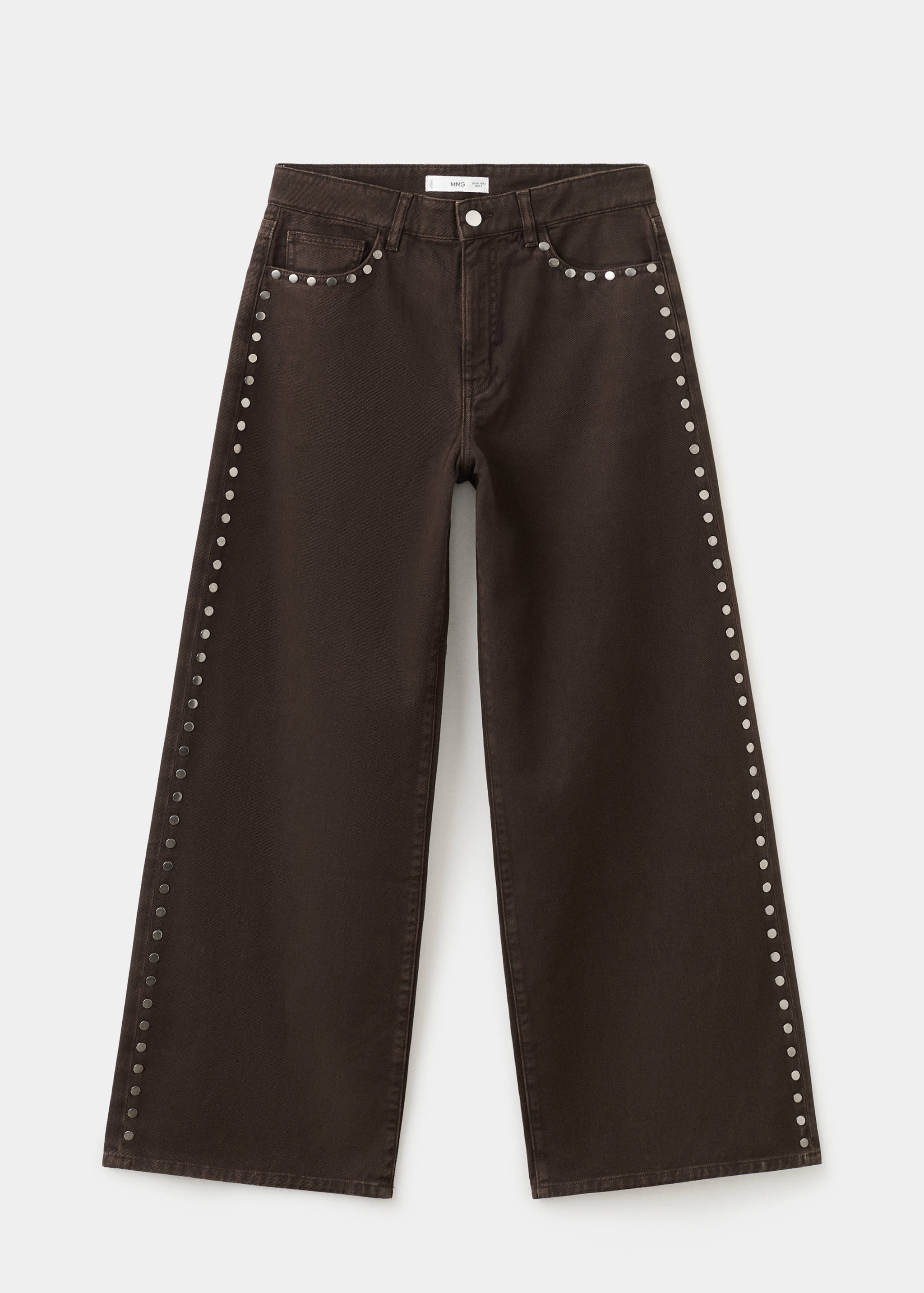 Jeans wide leg amb tatxes - Article sense model