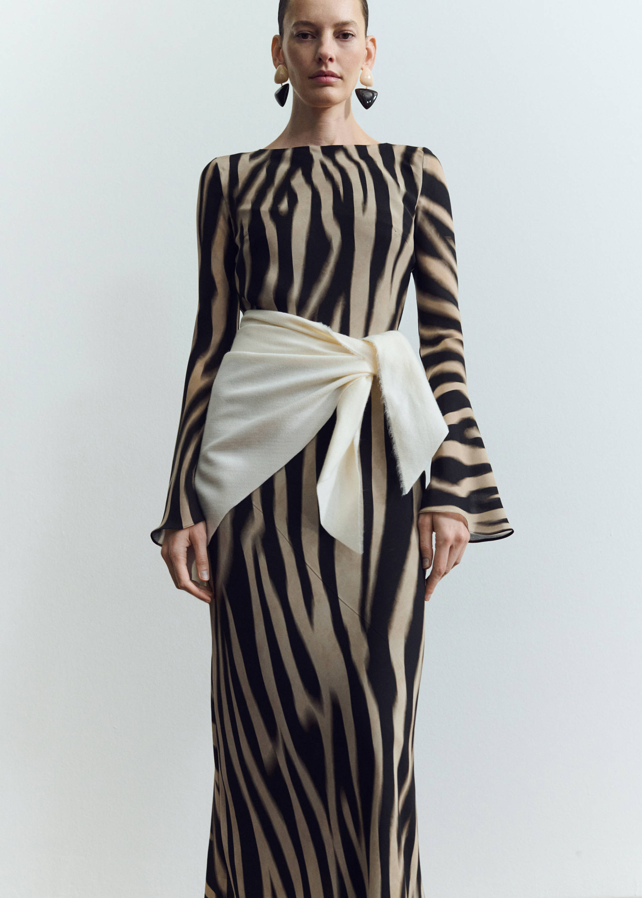 A-line animal-print dress - Medium plane