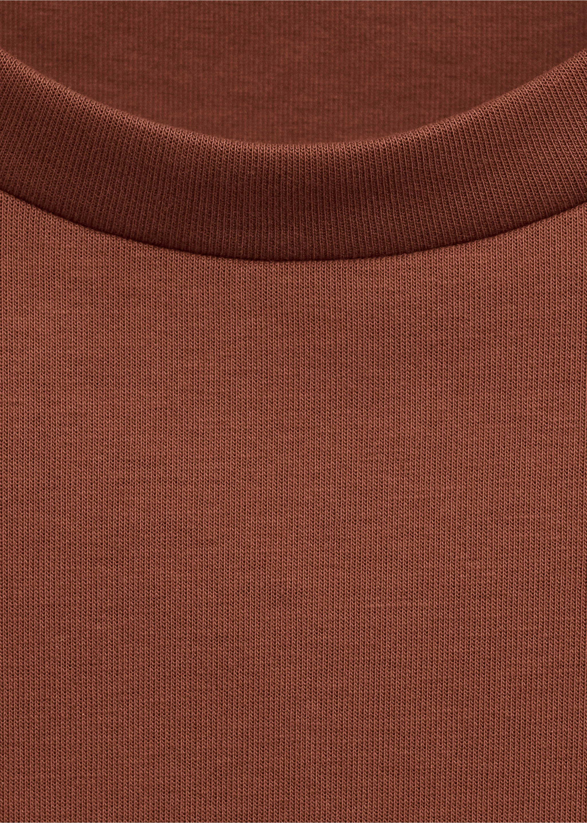 T-shirt en coton oversize - Détail de l'article 8, Rouge-orangé. Ref: 27014442-00.