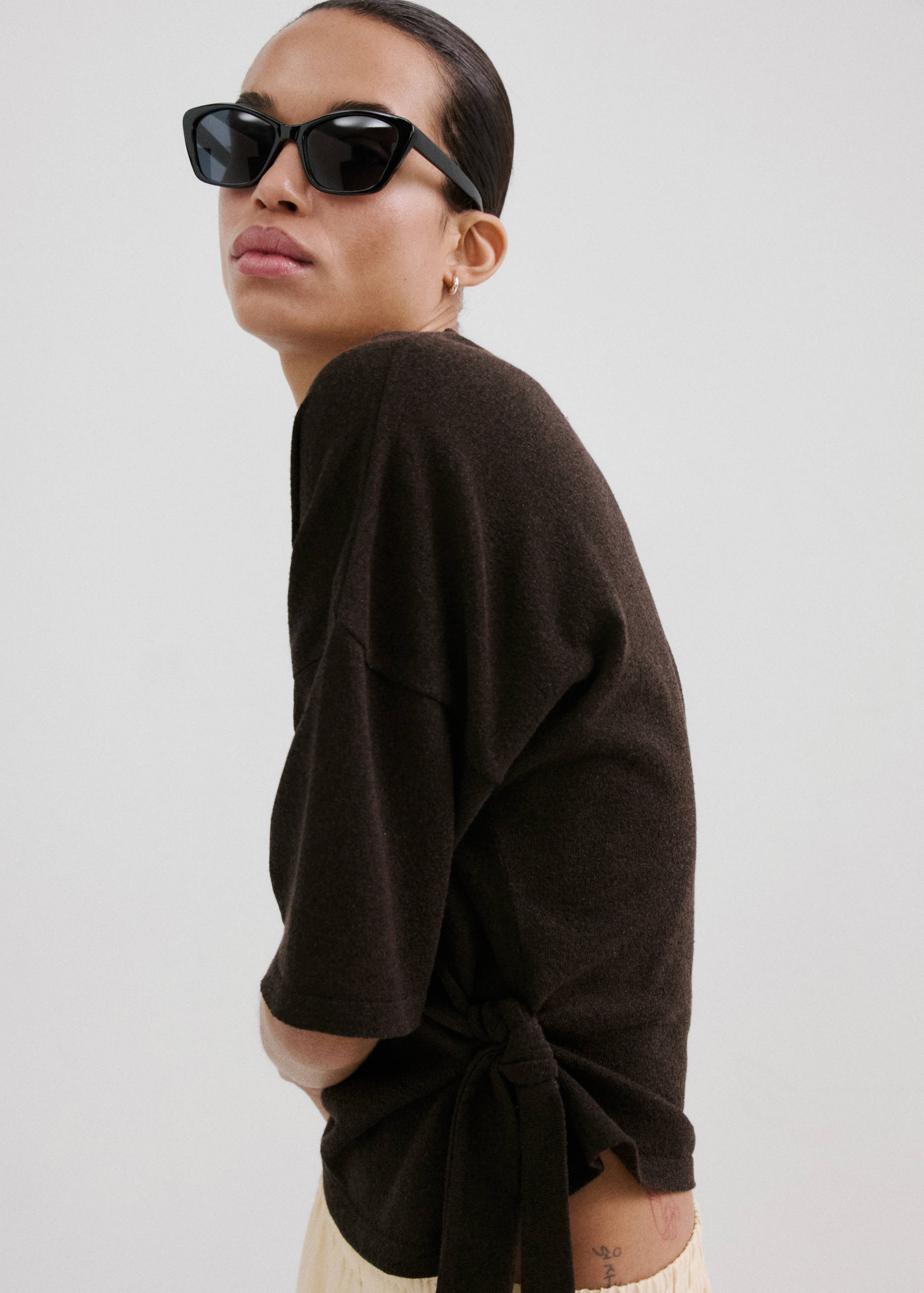 Bow knit sweater - Medium plane