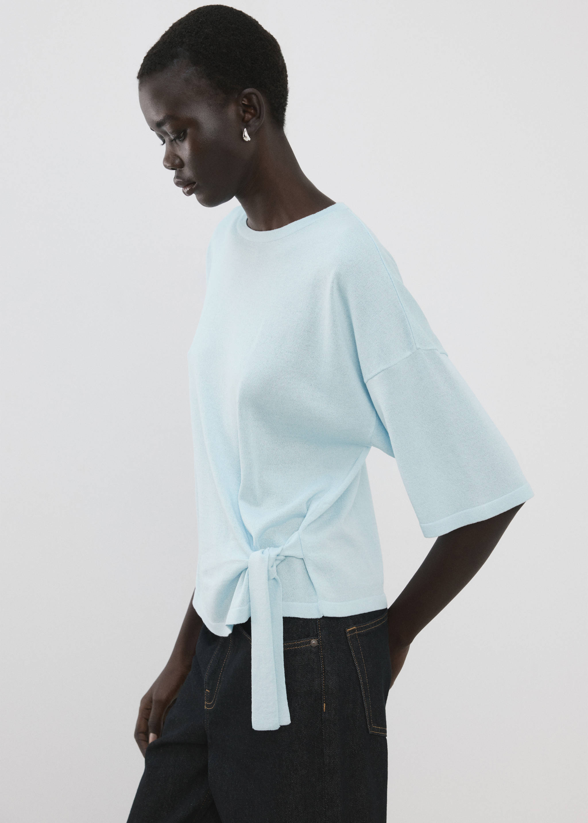 Bow knit sweater - Medium plane