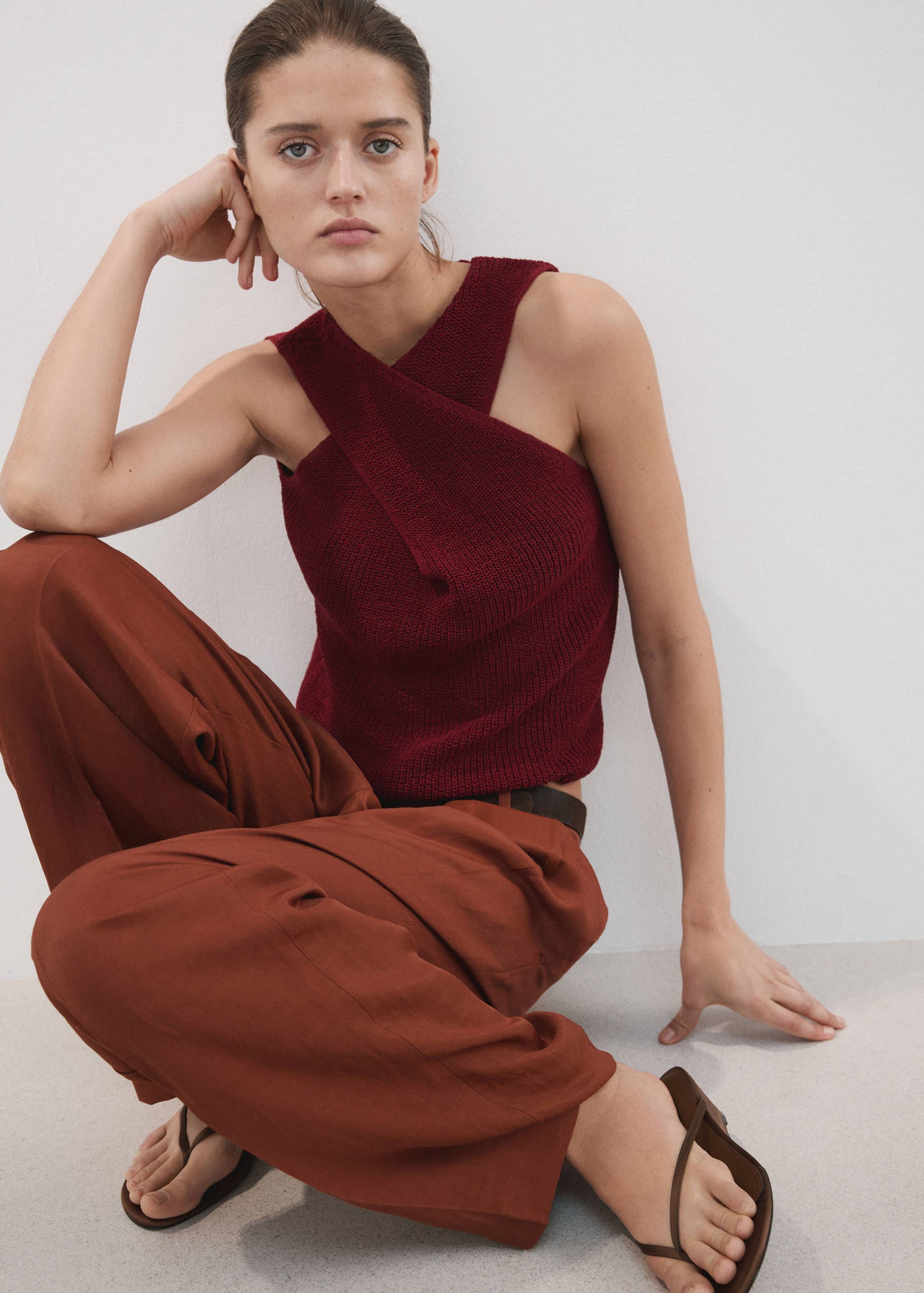 Knitted wrap top - Details of the article 3