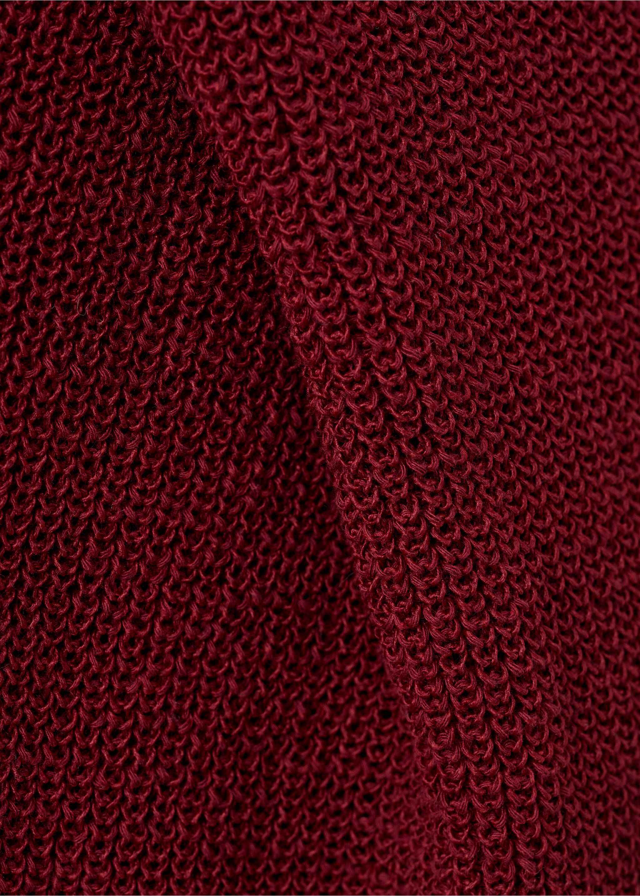 Knitted wrap top - Details of the article 0, Maroon. Ref: 27017172-00.